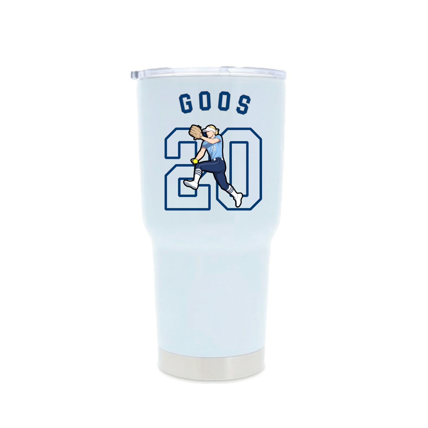 30oz Stainless Steel Tumbler — Shirsey Arch in White