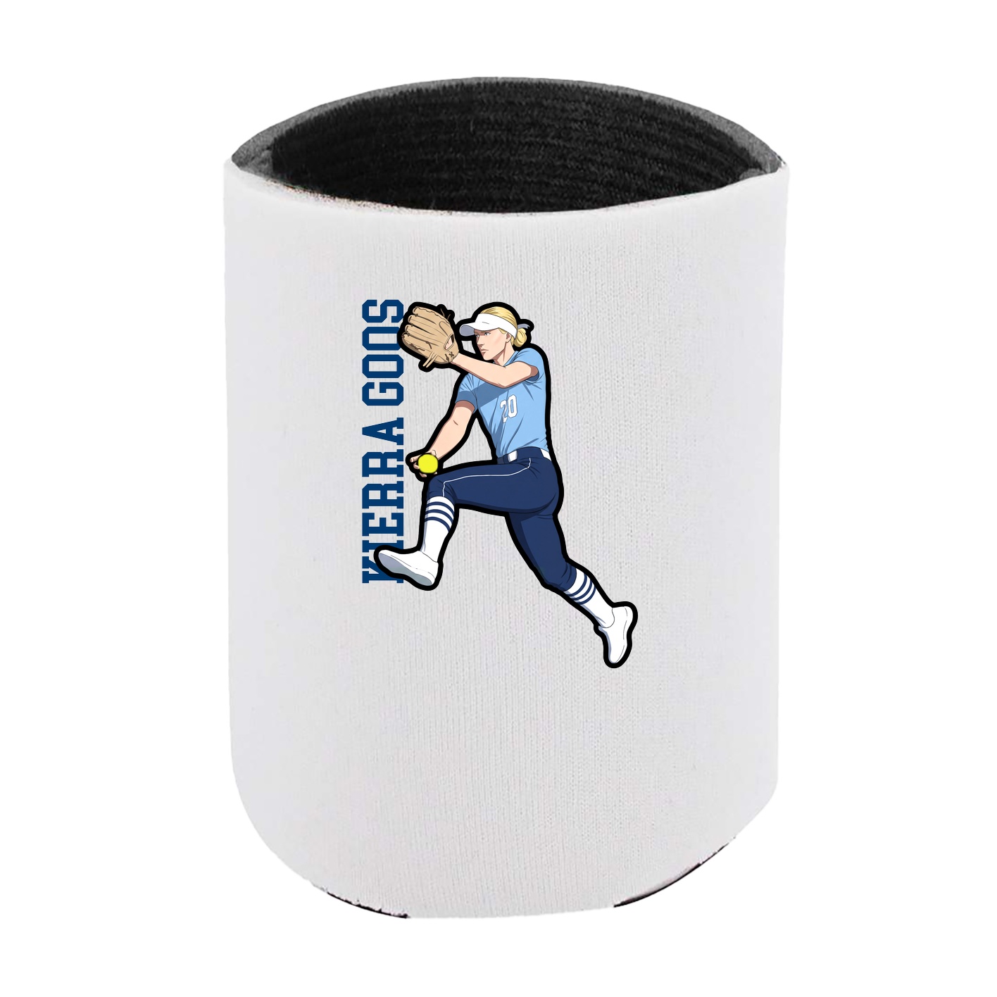 Can Holder — Name Vertical in White
