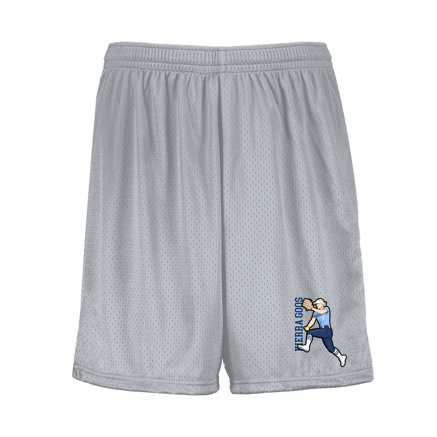 Shorts — Name Vertical in Silver