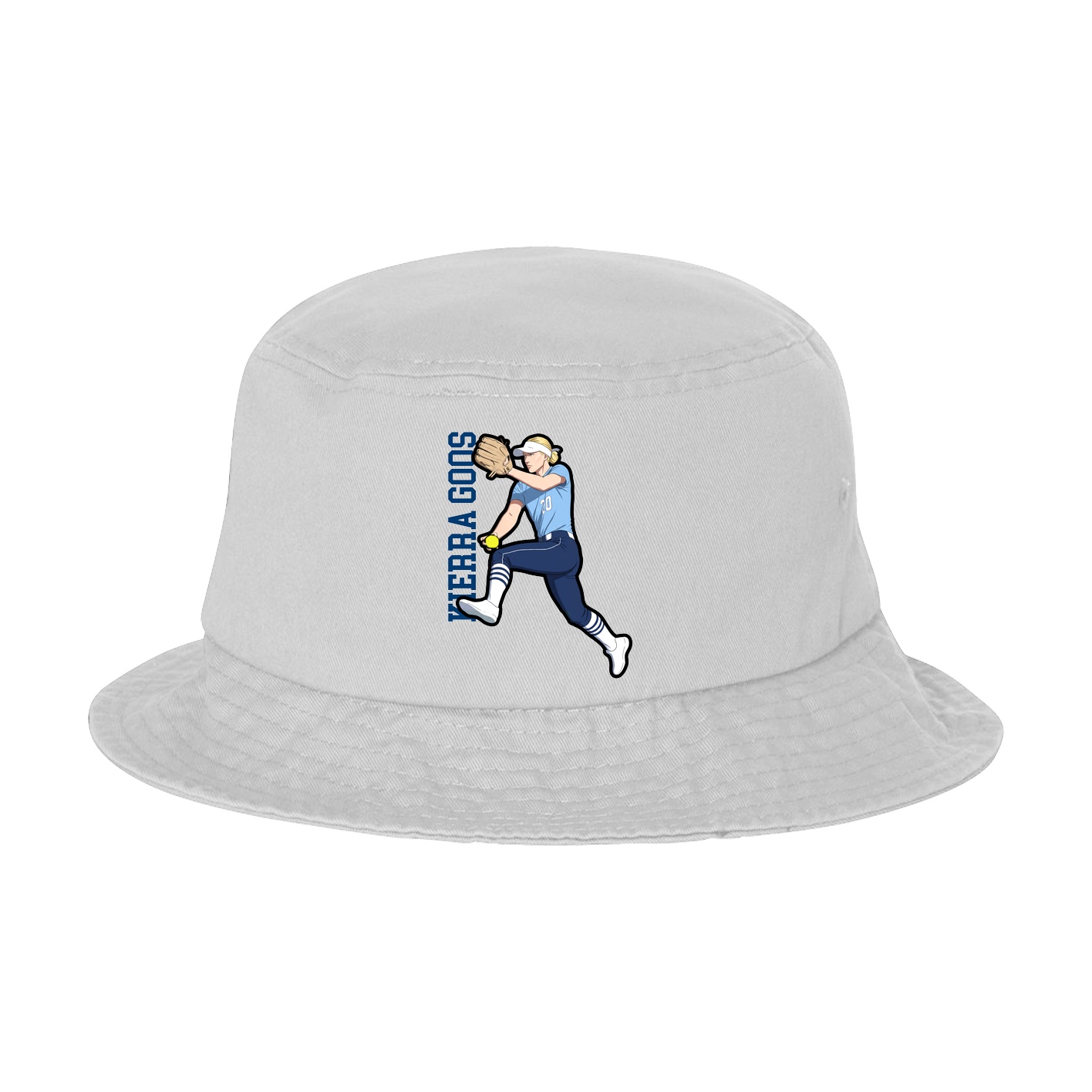 Bucket Cap — Name Vertical in White
