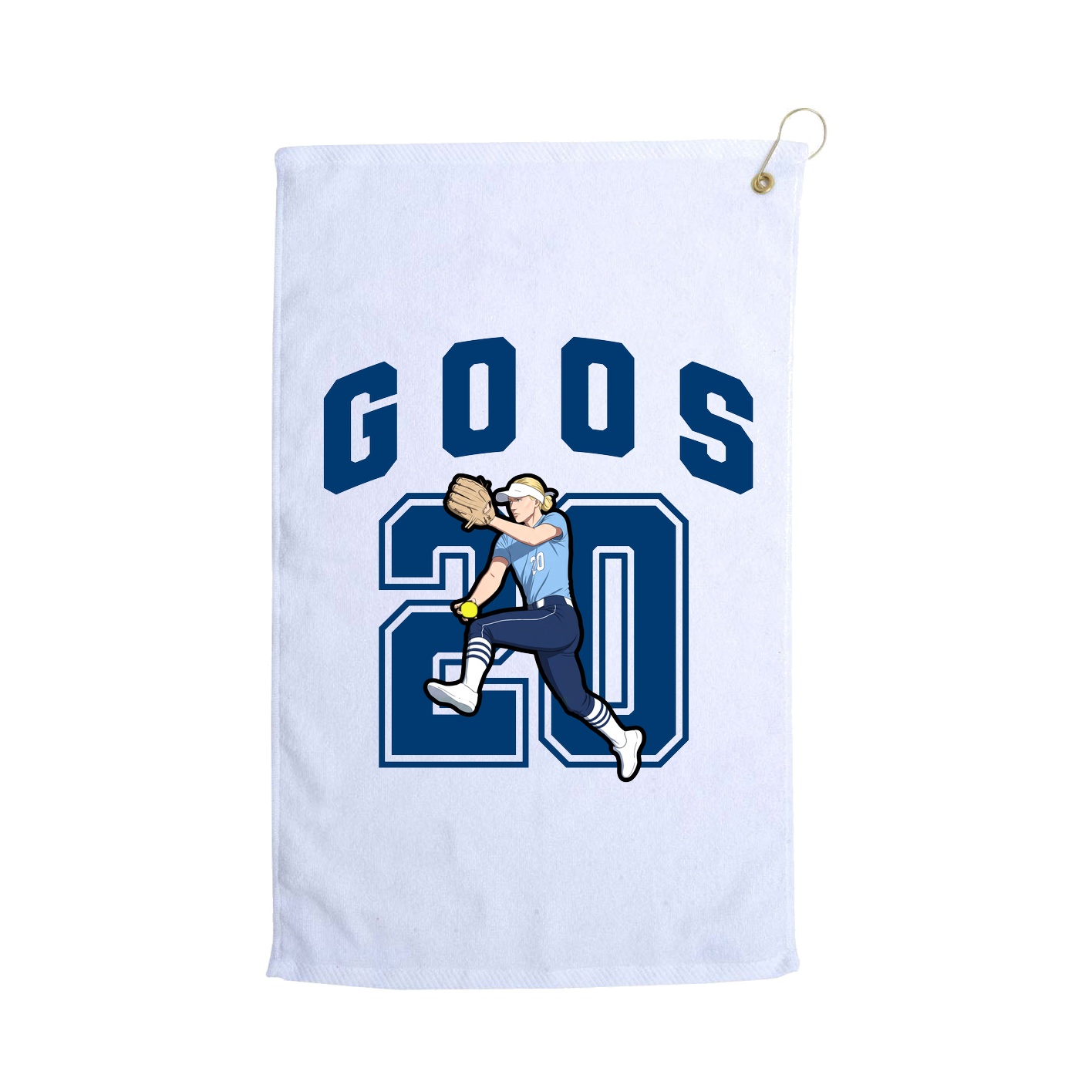 Golf Towel — Number in White