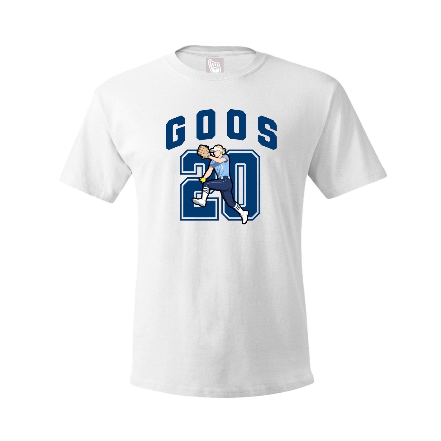 Youth Tee — Number in White