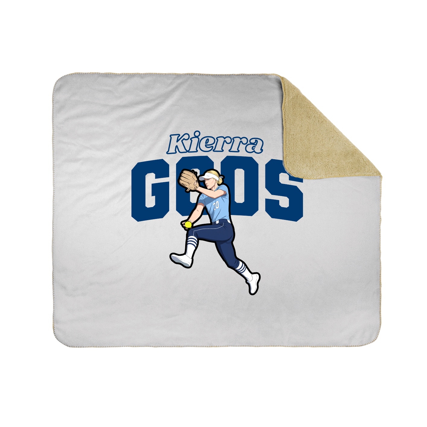 Throw Blanket — Name Arch in White