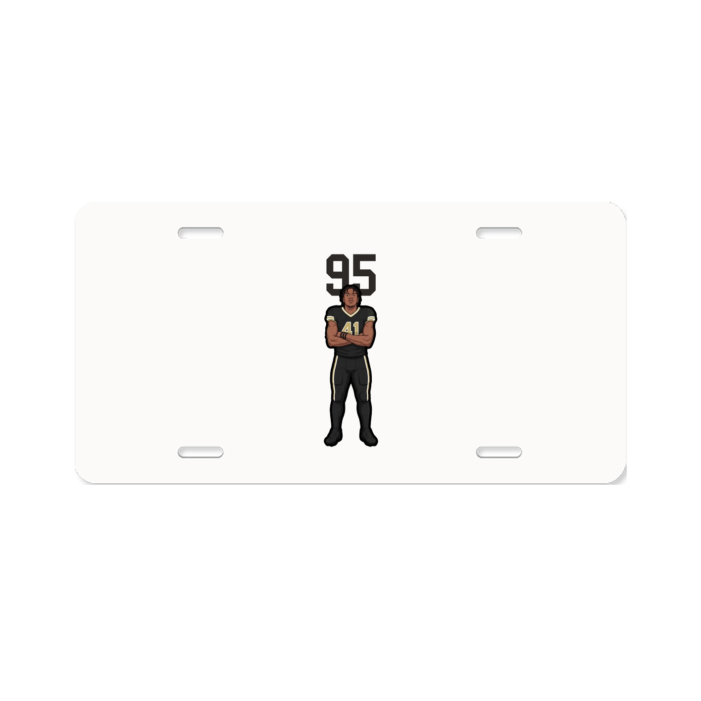 License Plate — Number Top in Classic