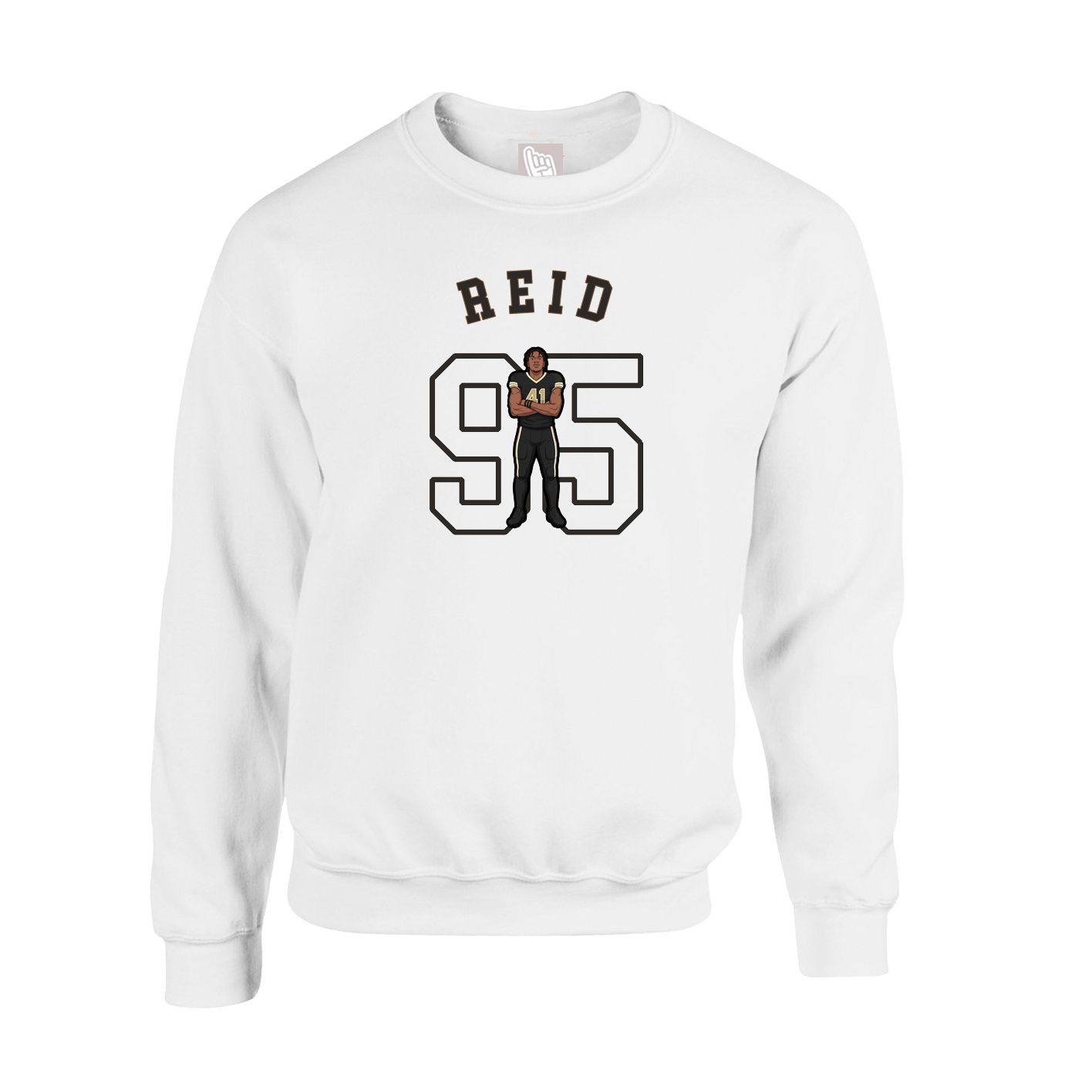 Fleece Crew — Shirsey Arch in White