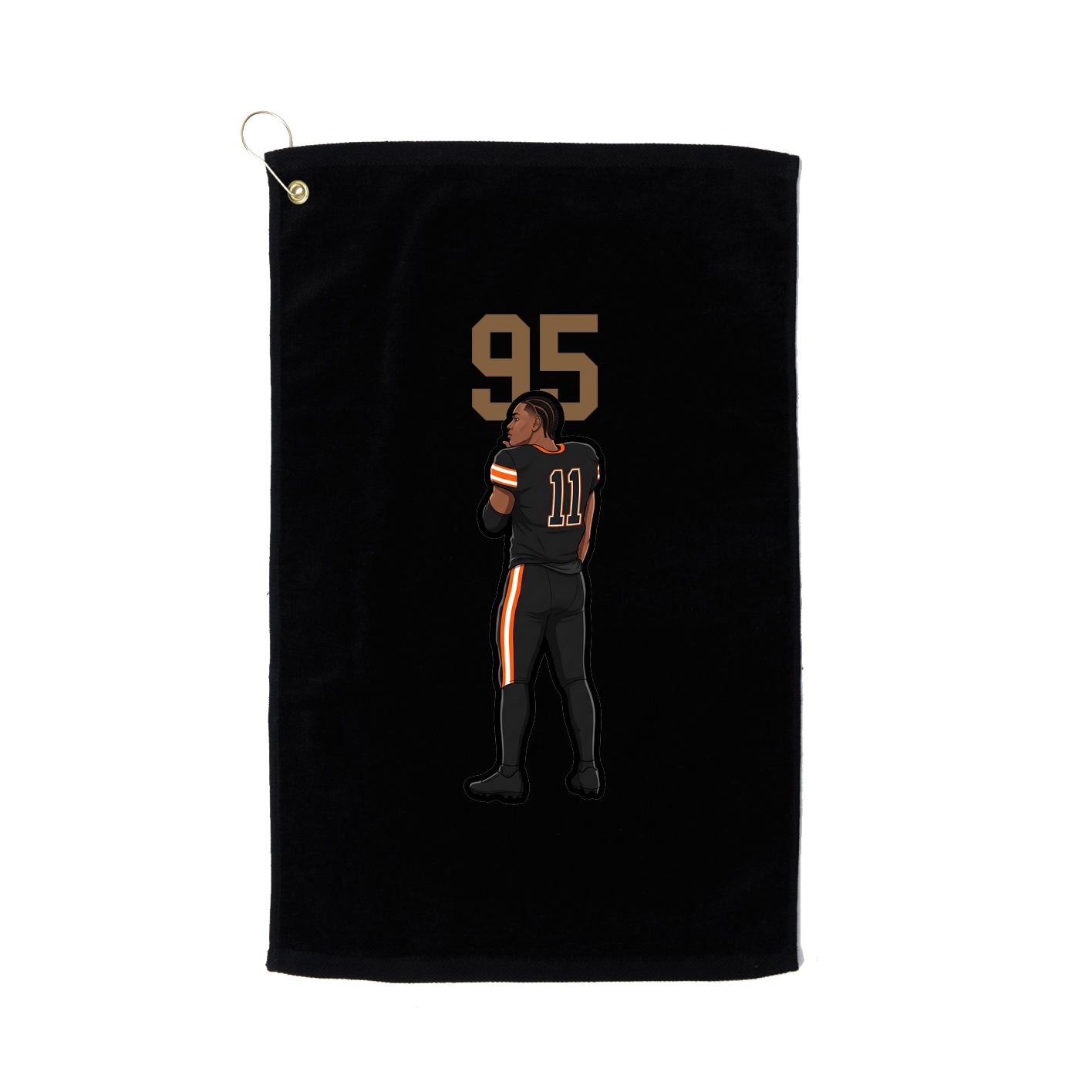Golf Towel — Number Top in Black