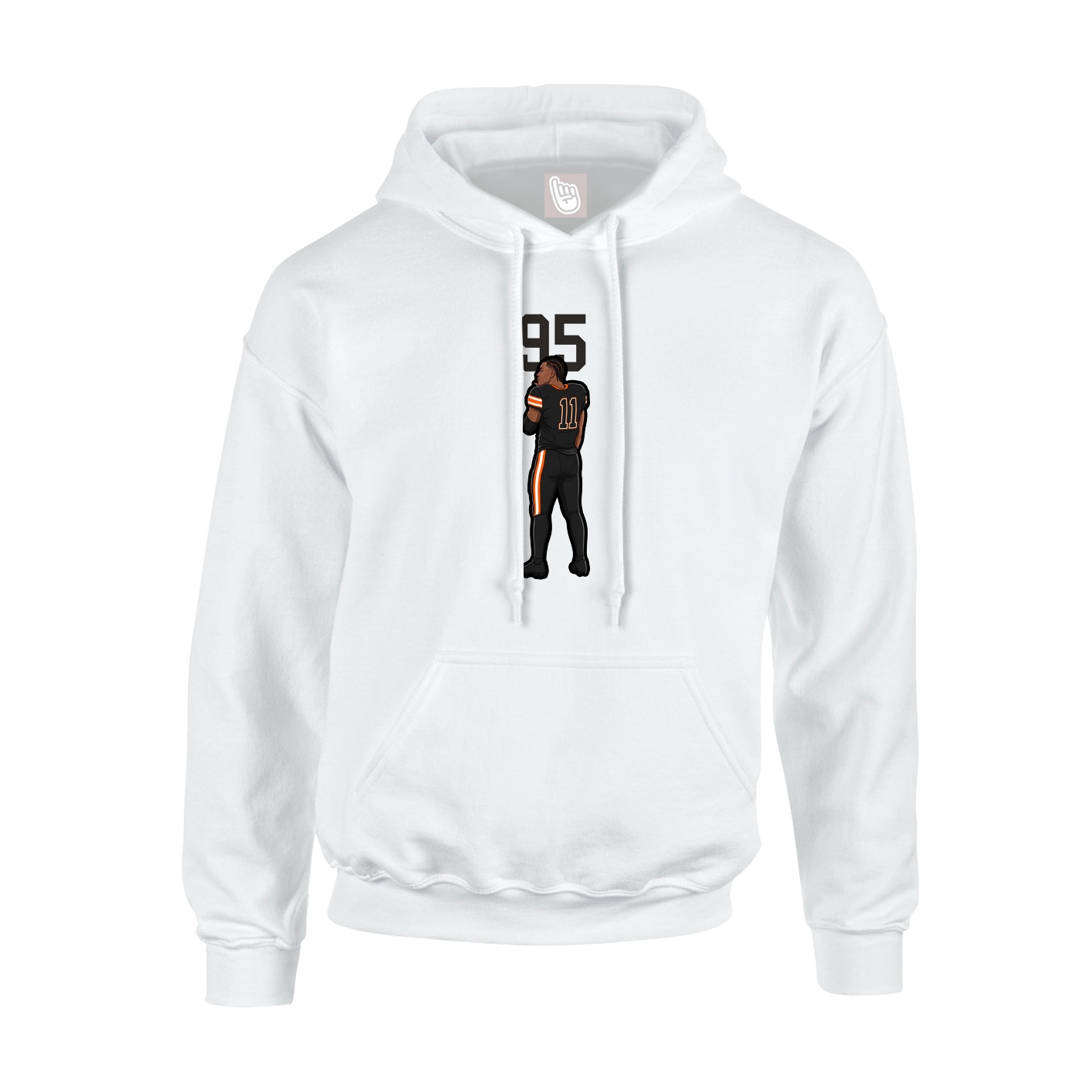 Hoodie — Number Top in White