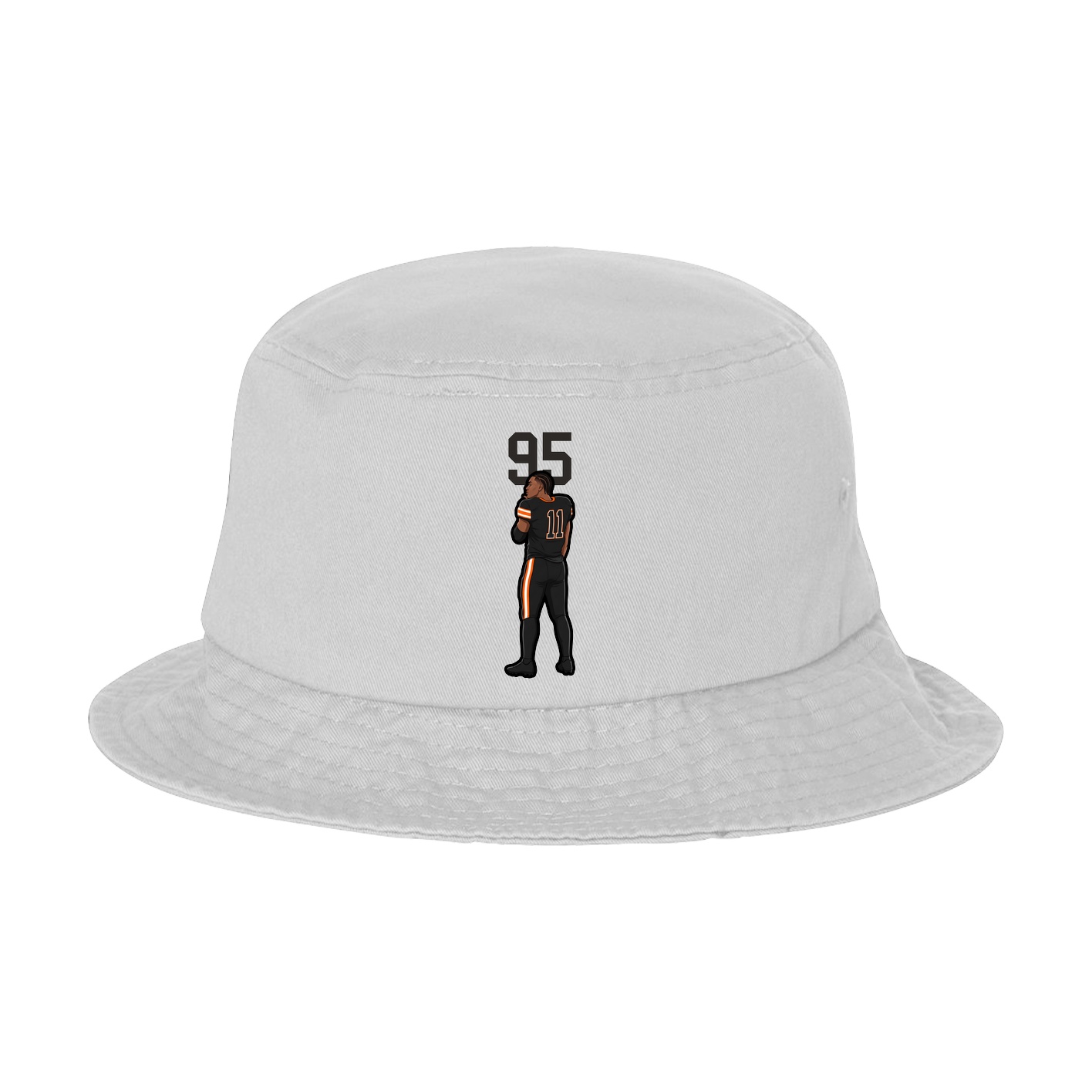 Bucket Cap — Number Top in White