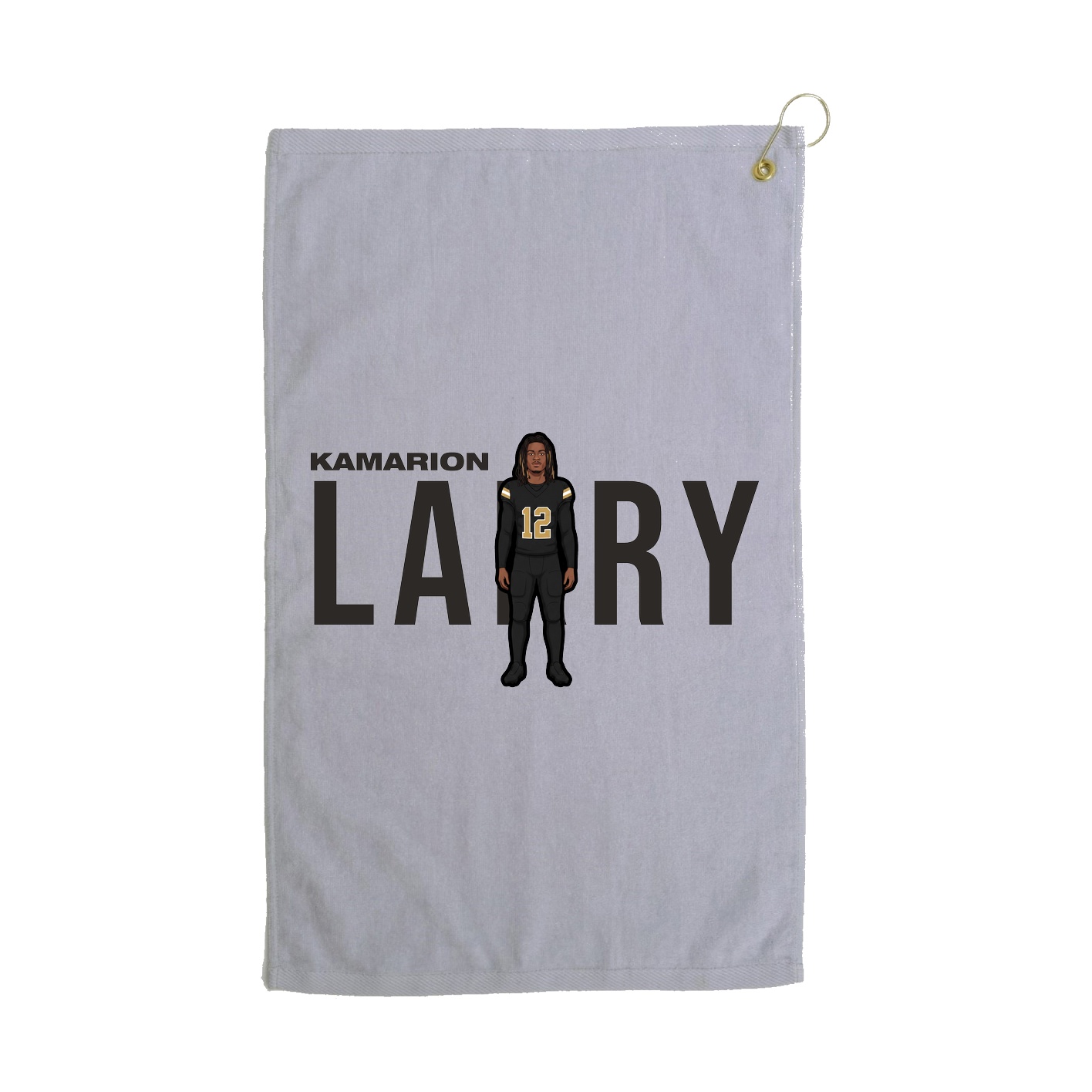Golf Towel — Player Name in Grey