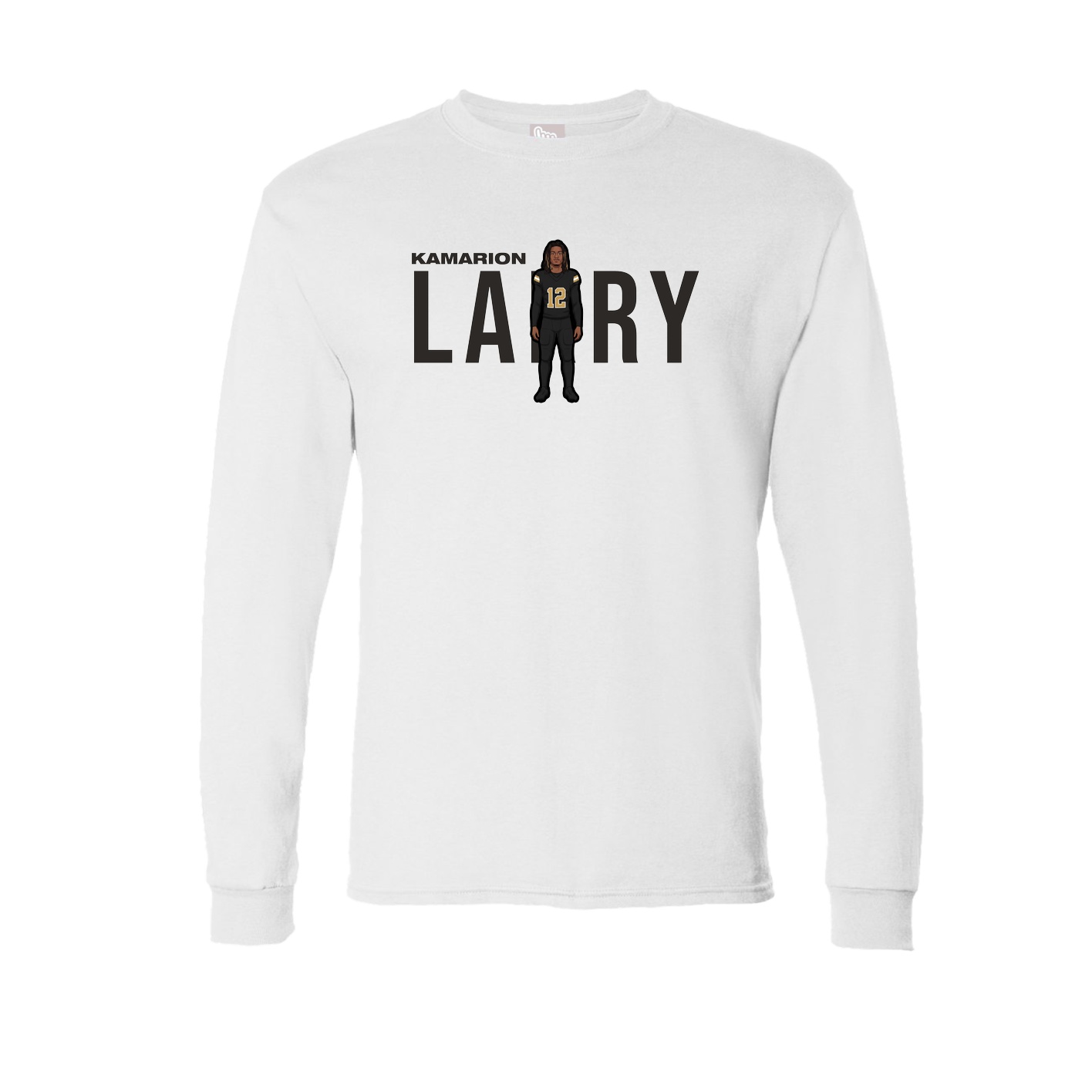 Long Sleeve Tee — Player Name in White