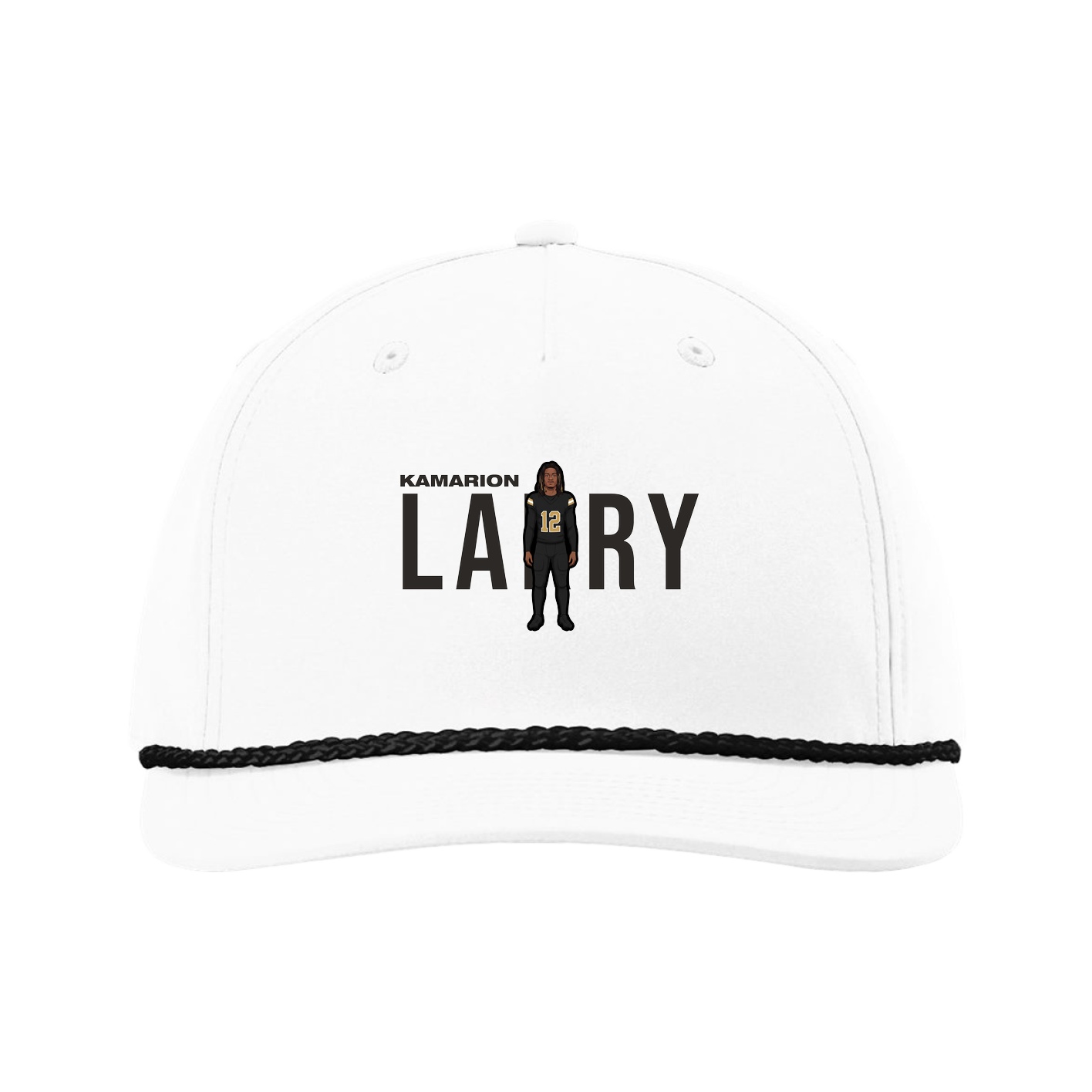 Five-Panel Classic Rope Cap — Player Name in White