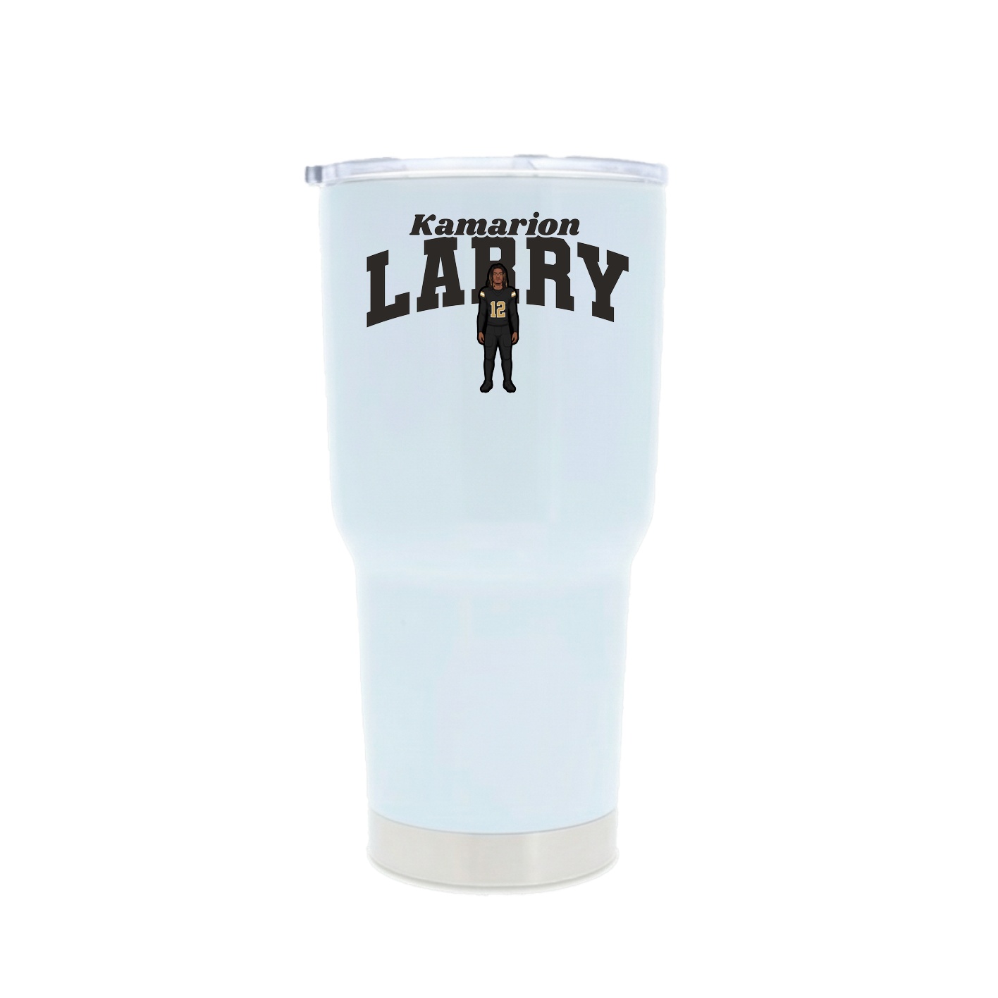 30oz Stainless Steel Tumbler — Signature Arch in White