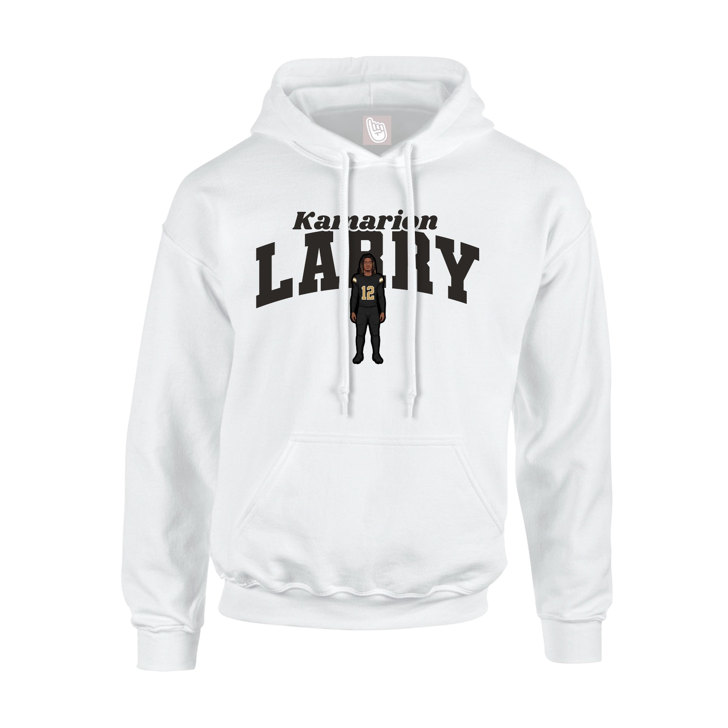 Youth Hoodie — Signature Arch in White