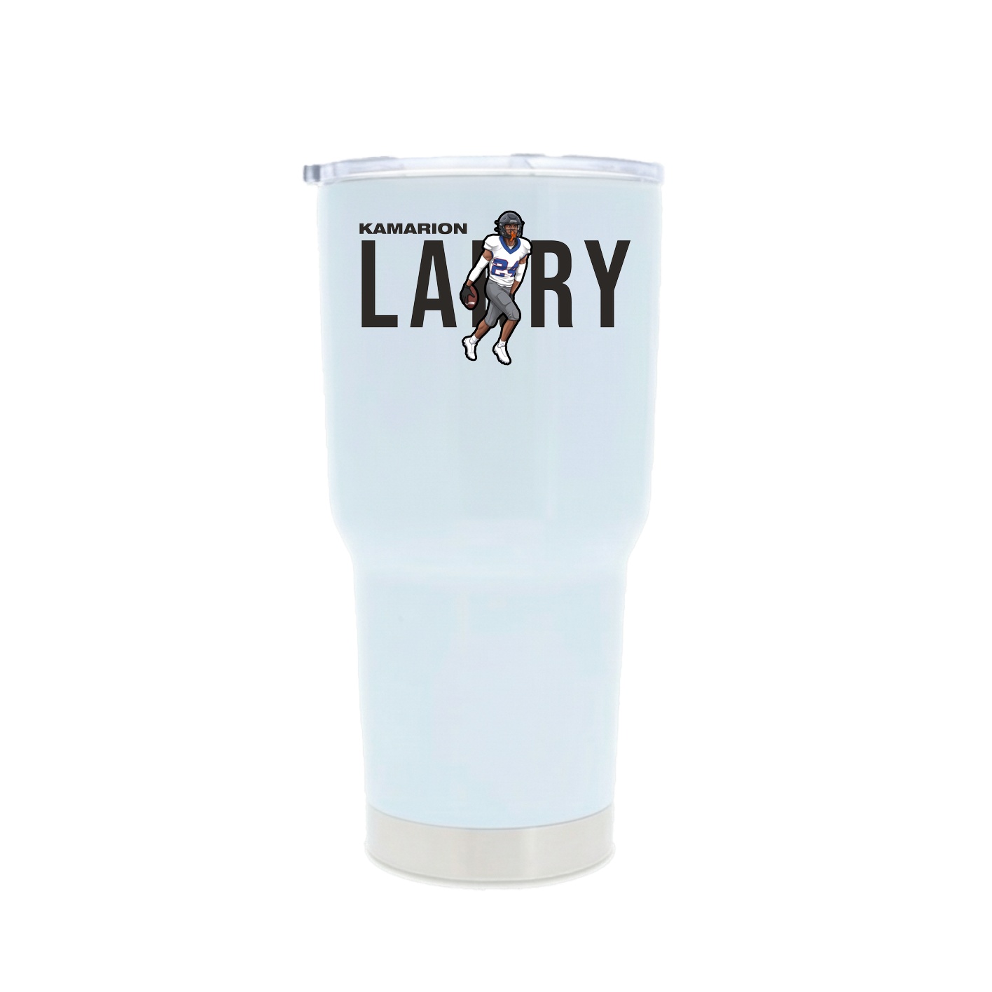30oz Stainless Steel Tumbler — Player Name in White