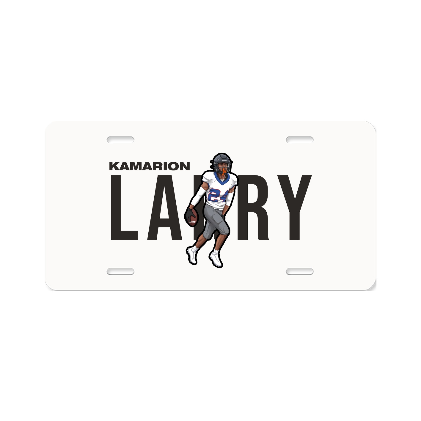 License Plate — Player Name in Classic