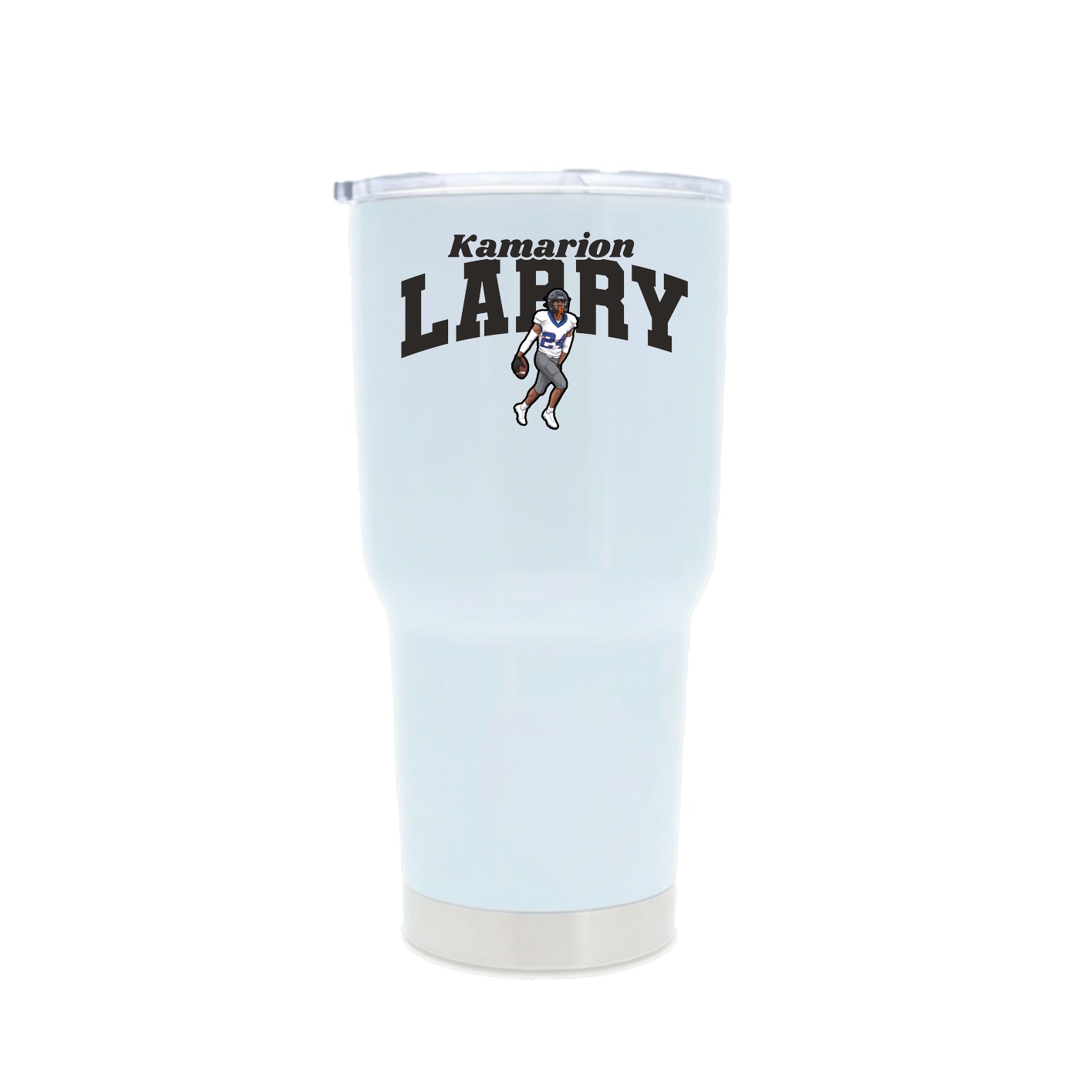 30oz Stainless Steel Tumbler — Signature Arch in White
