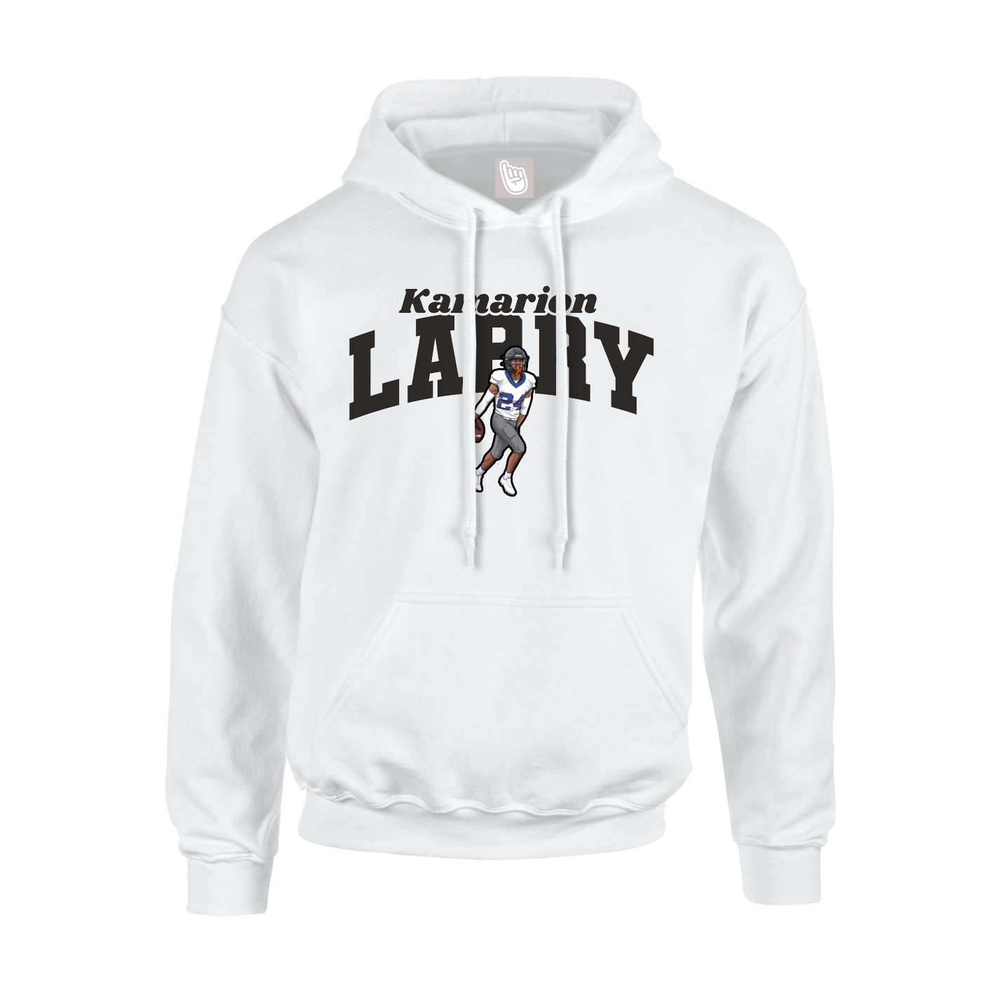 Hoodie — Signature Arch in White