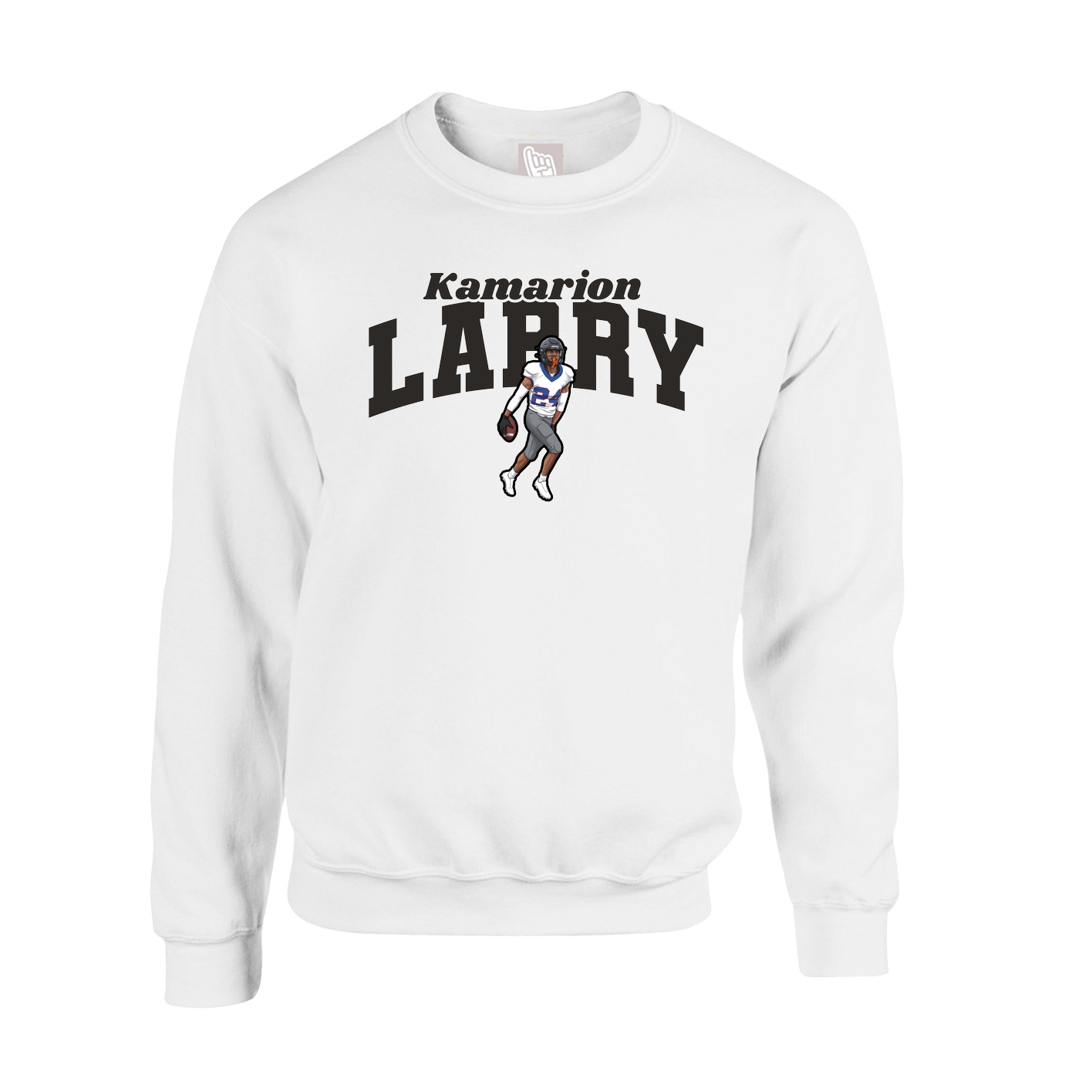 Fleece Crew — Signature Arch in White