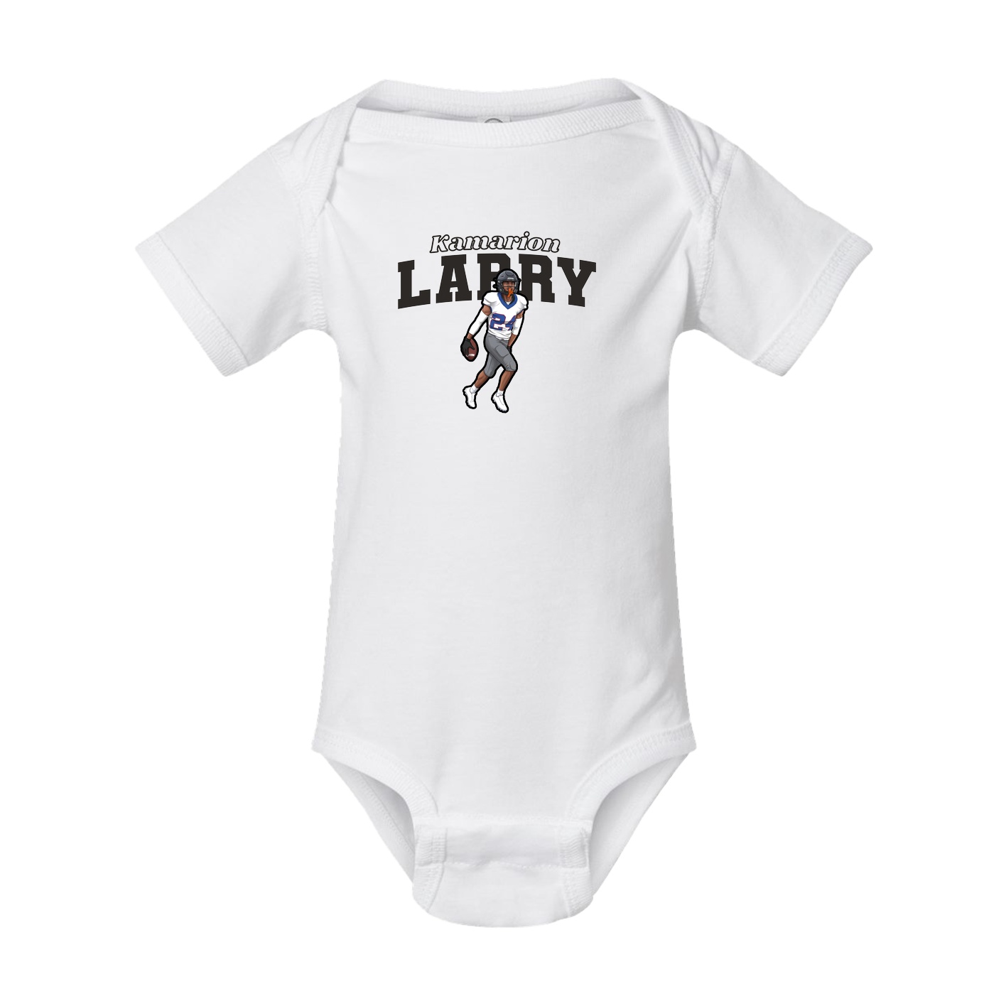 Baby Onesie — Name Arch in White
