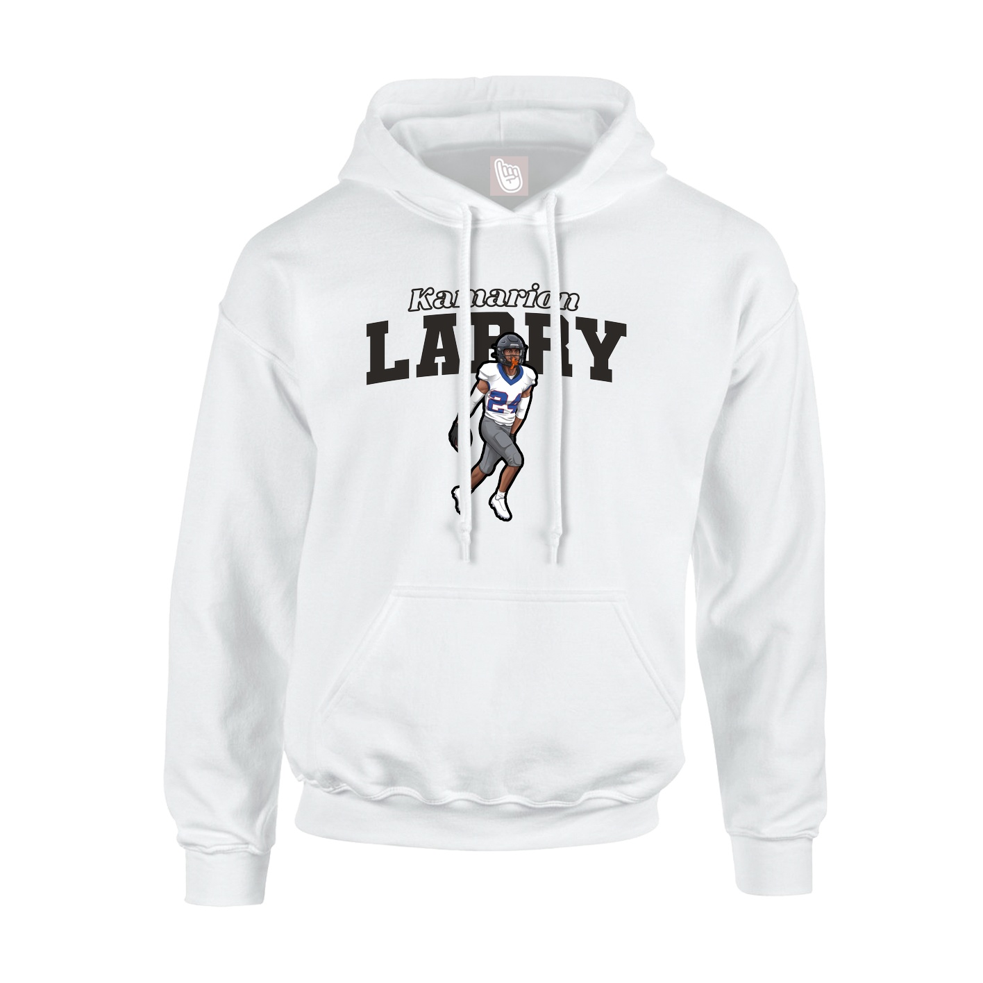 Hoodie — Name Arch in White