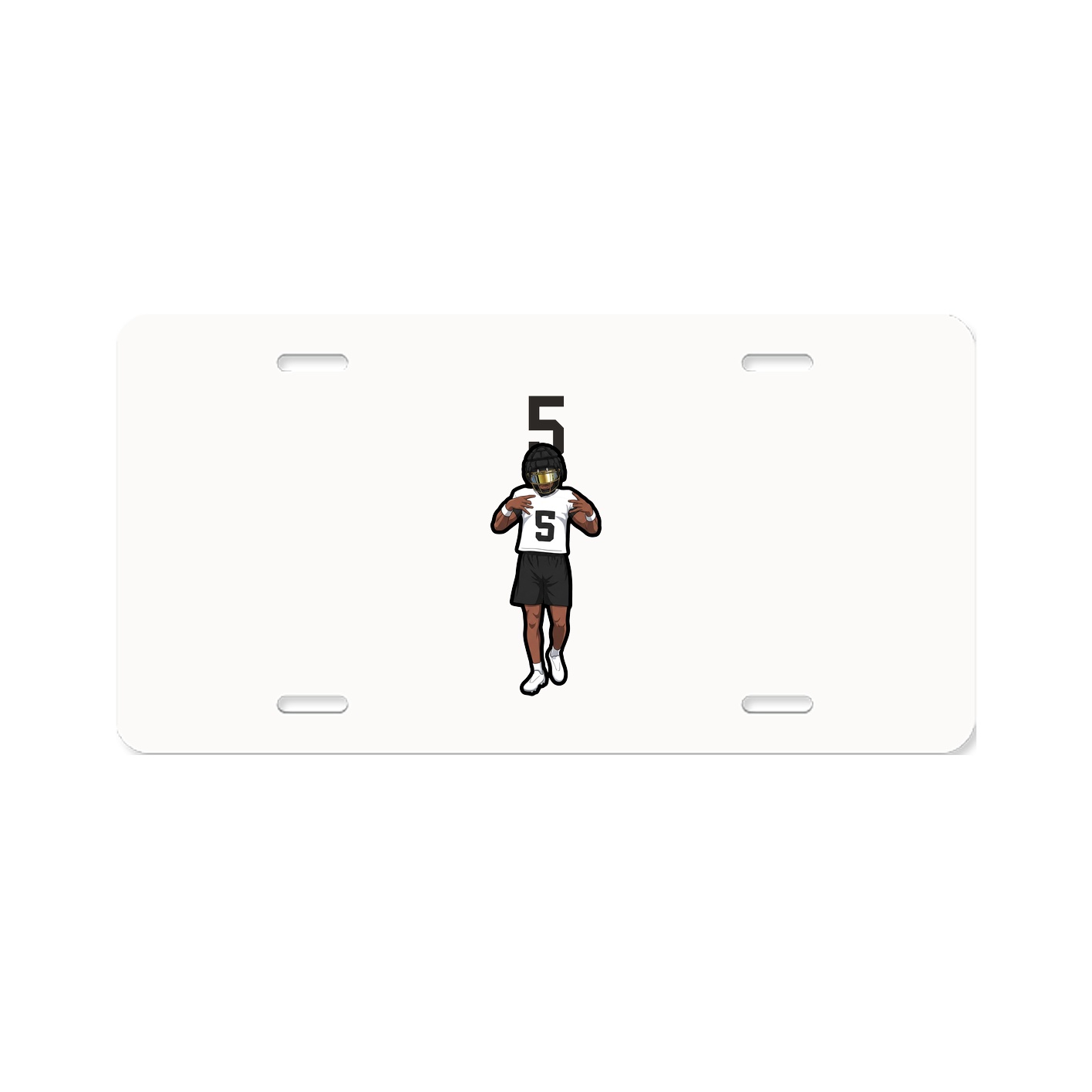 License Plate — Number Top in Classic