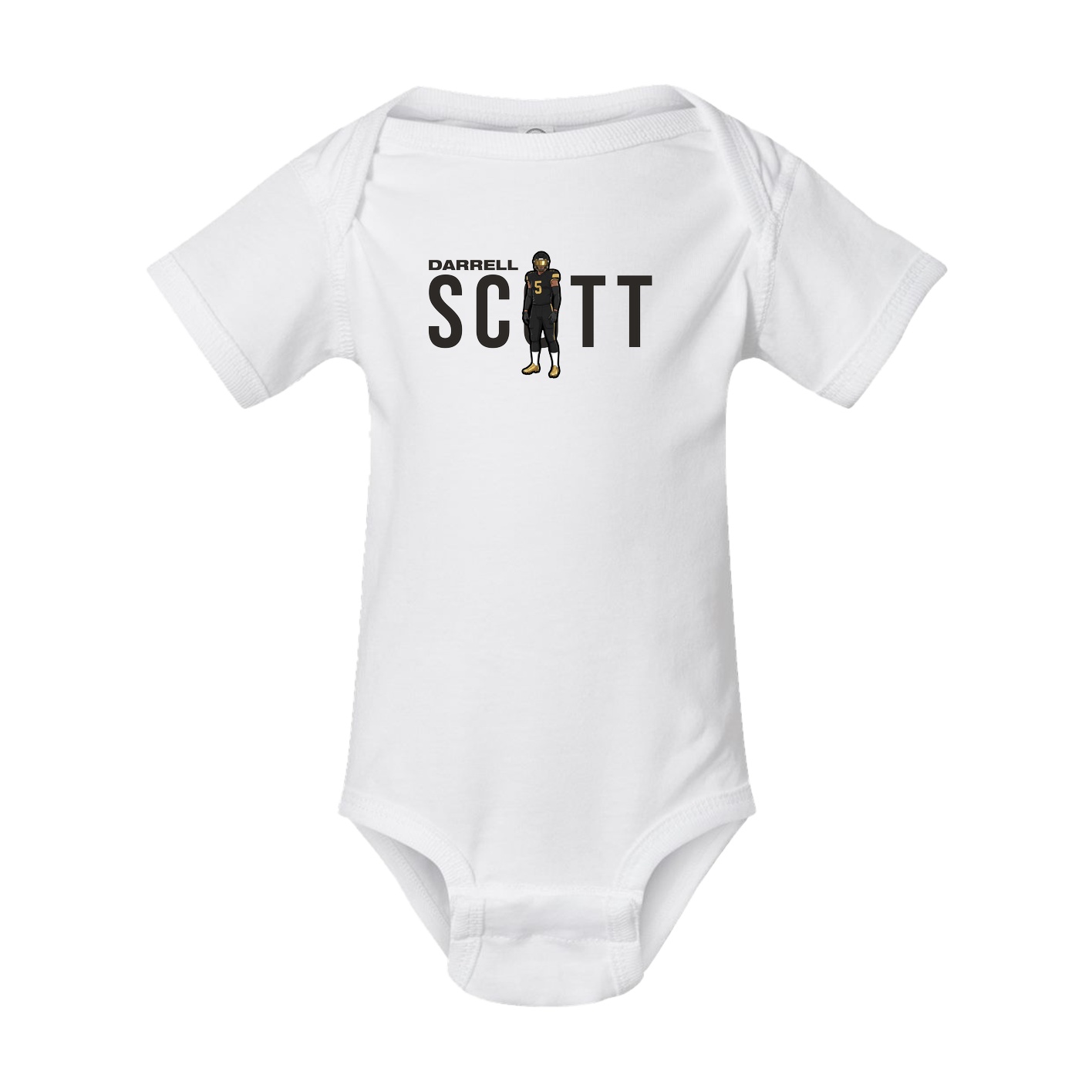 Baby Onesie — Player Name in White