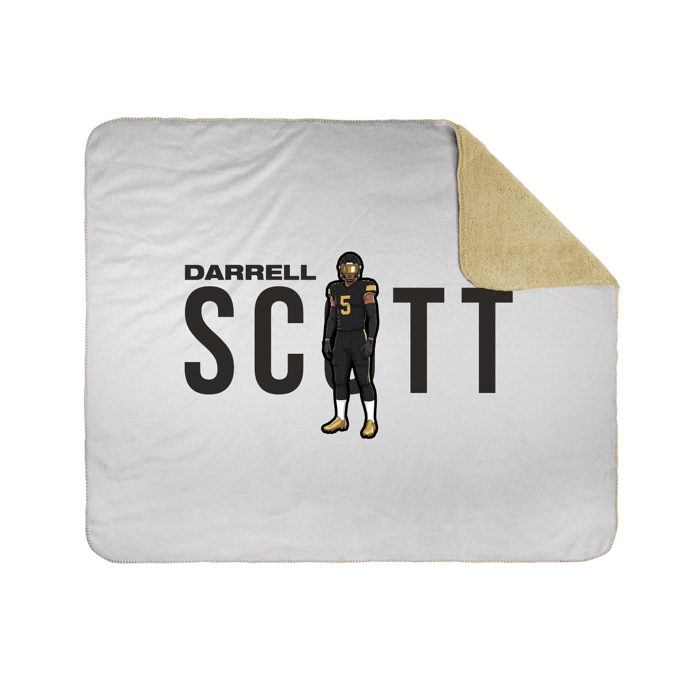 Throw Blanket — Player Name in White