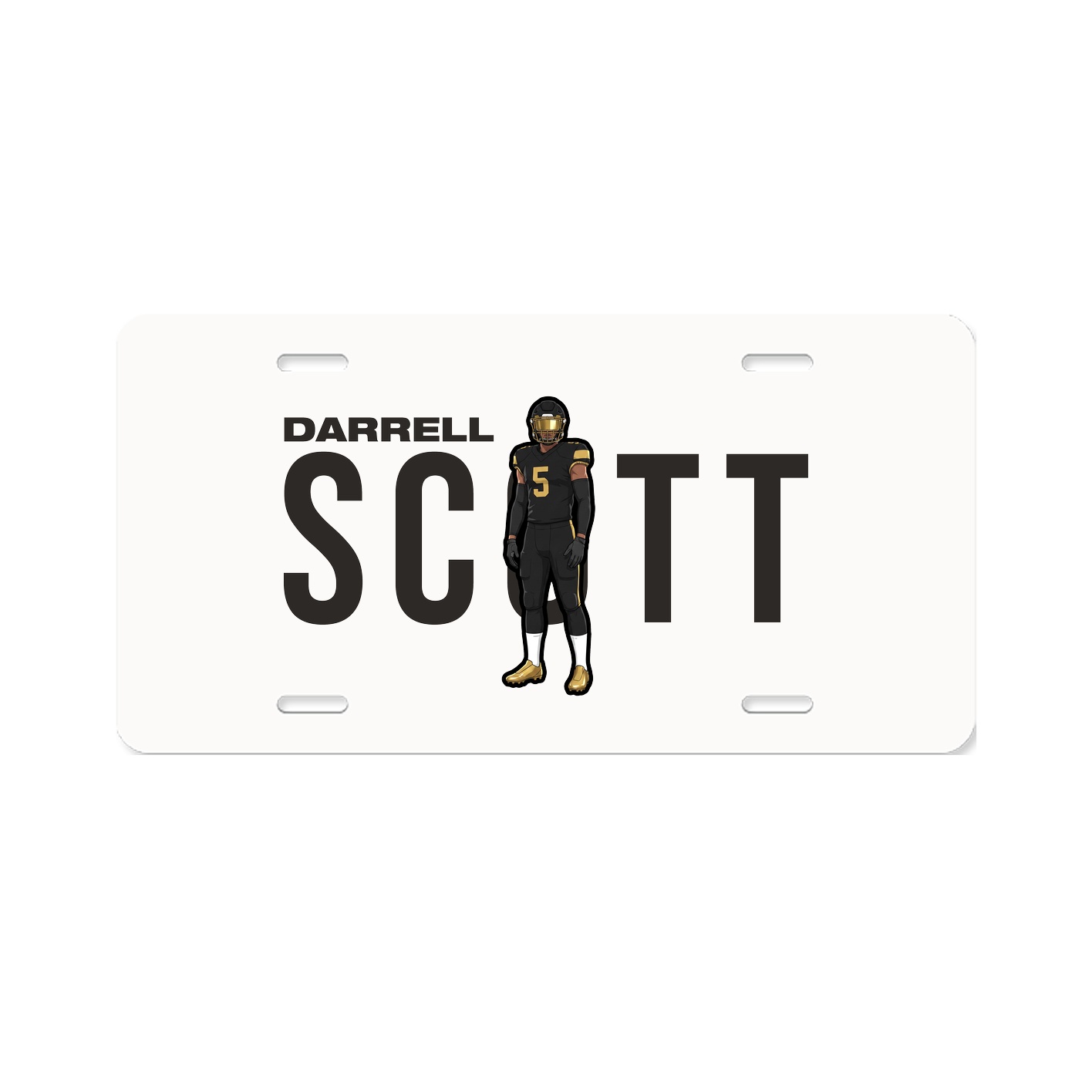 License Plate — Player Name in Classic