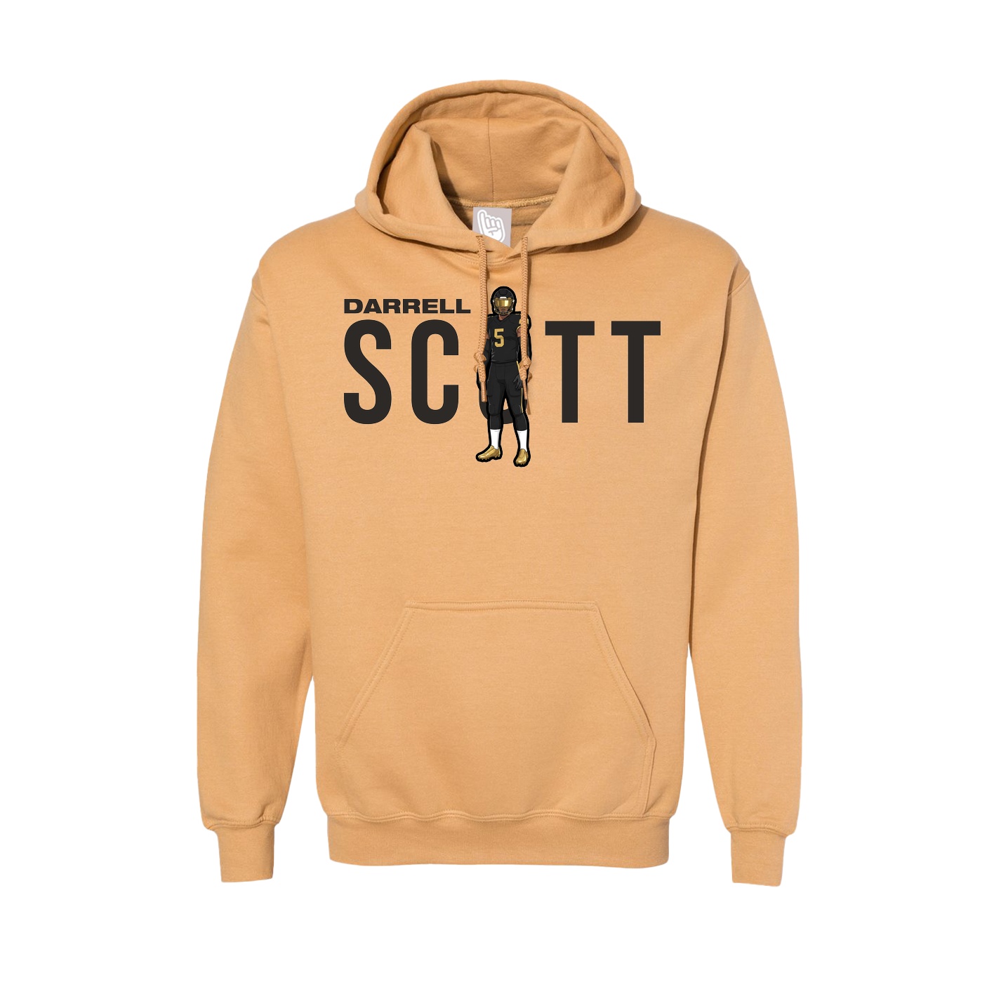 Hoodie — Player Name in Vegas Gold