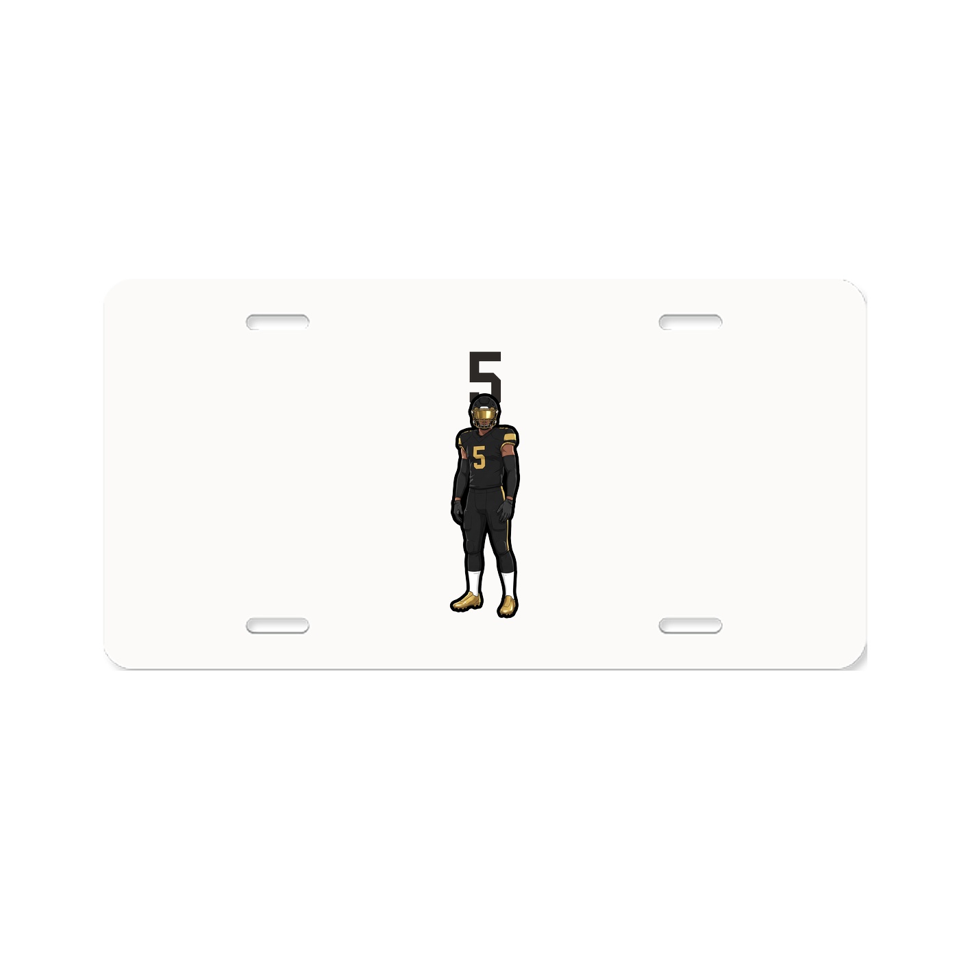 License Plate — Number Top in Classic