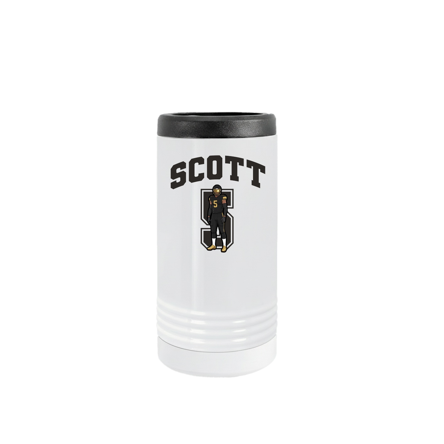 Slim Beverage Holder — Number in White