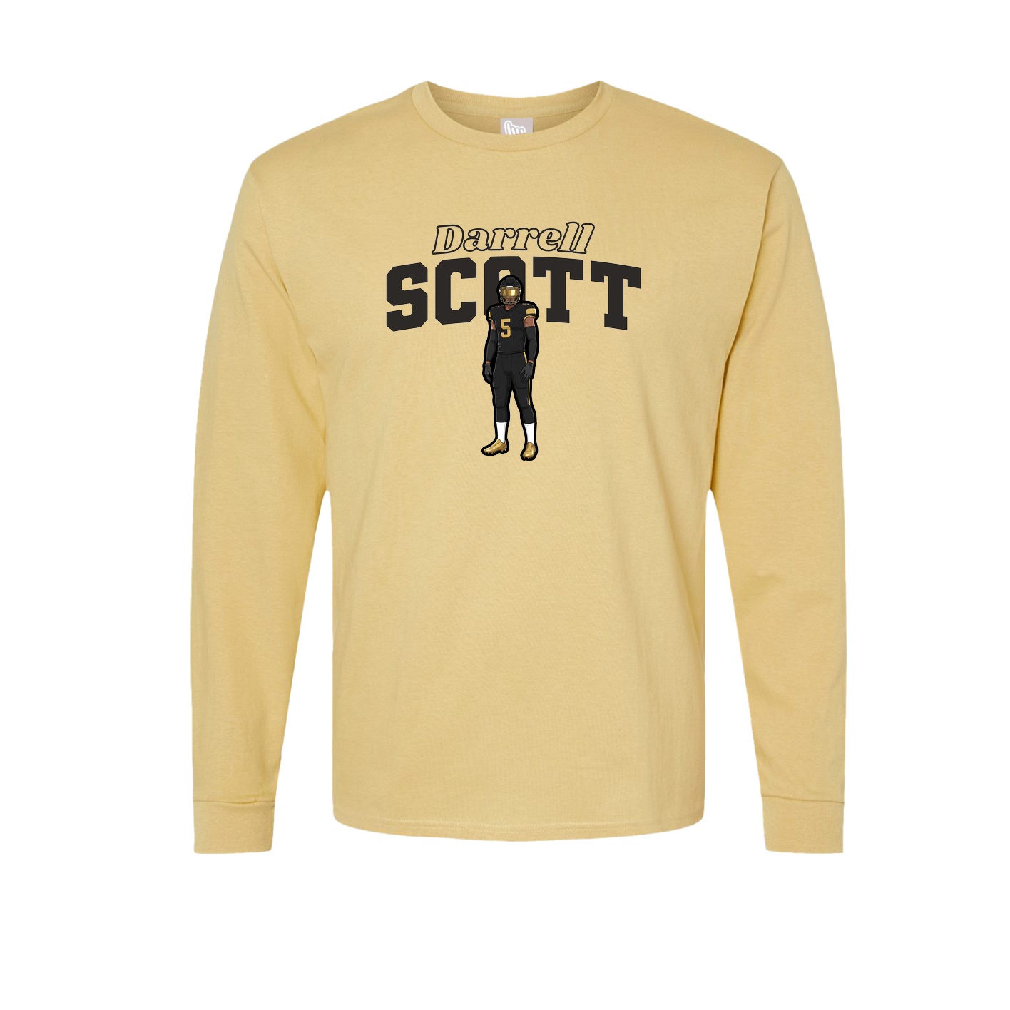 Long Sleeve Tee — Name Arch in Vegas Gold