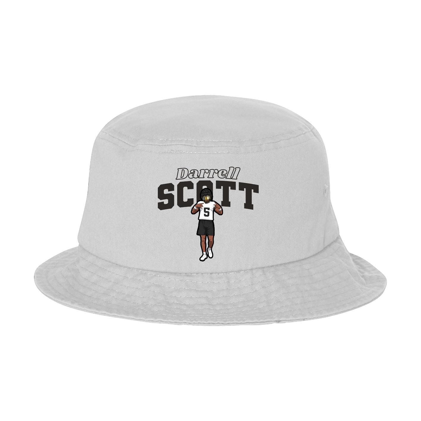 Bucket Cap — Name Arch in White