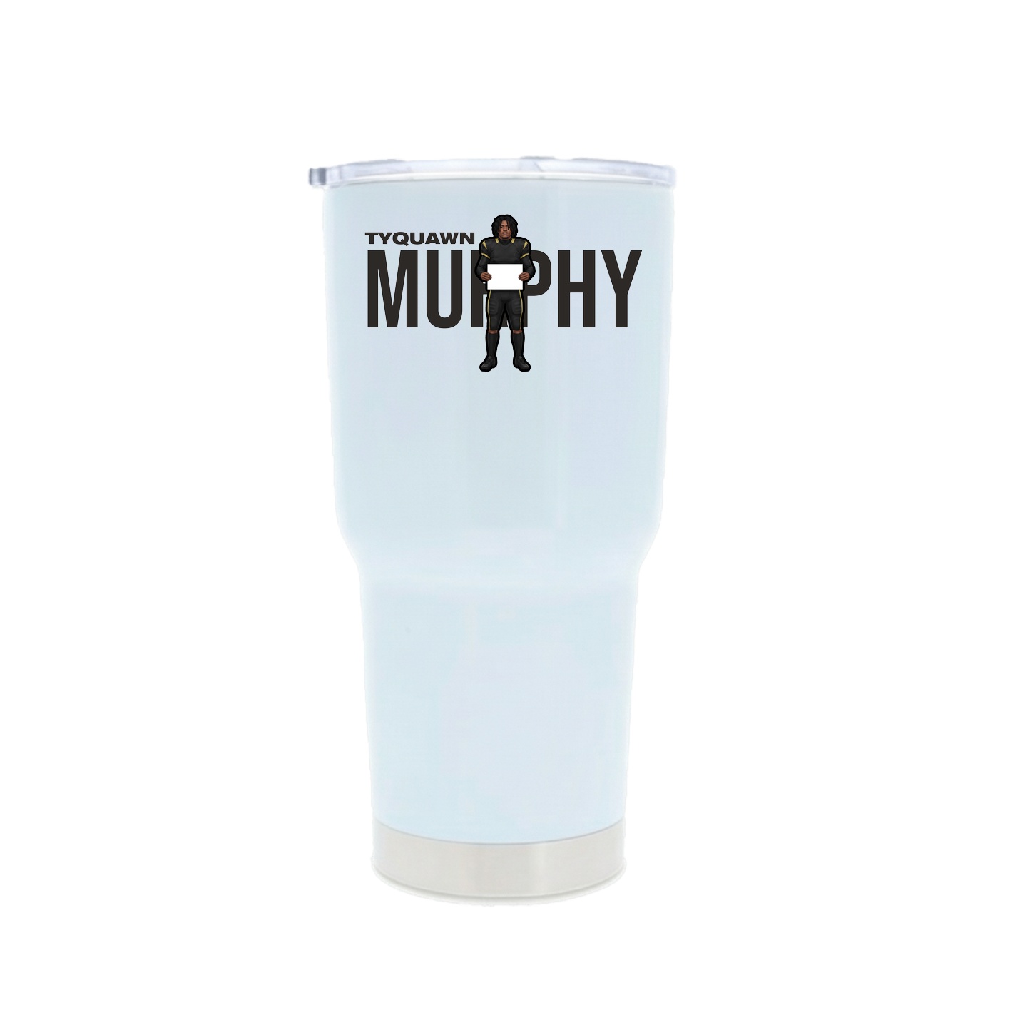 30oz Stainless Steel Tumbler — Player Name in White