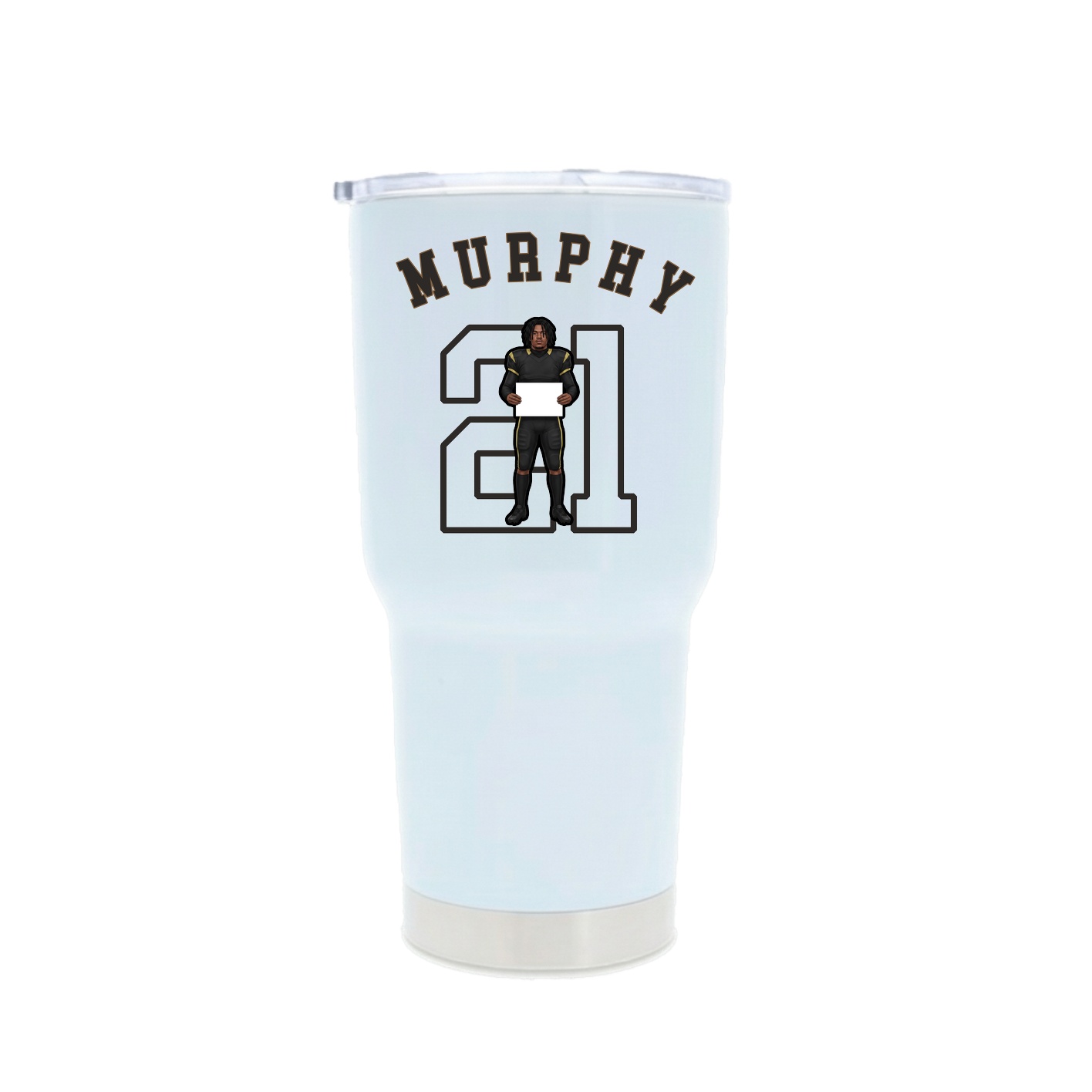 30oz Stainless Steel Tumbler — Shirsey Arch in White