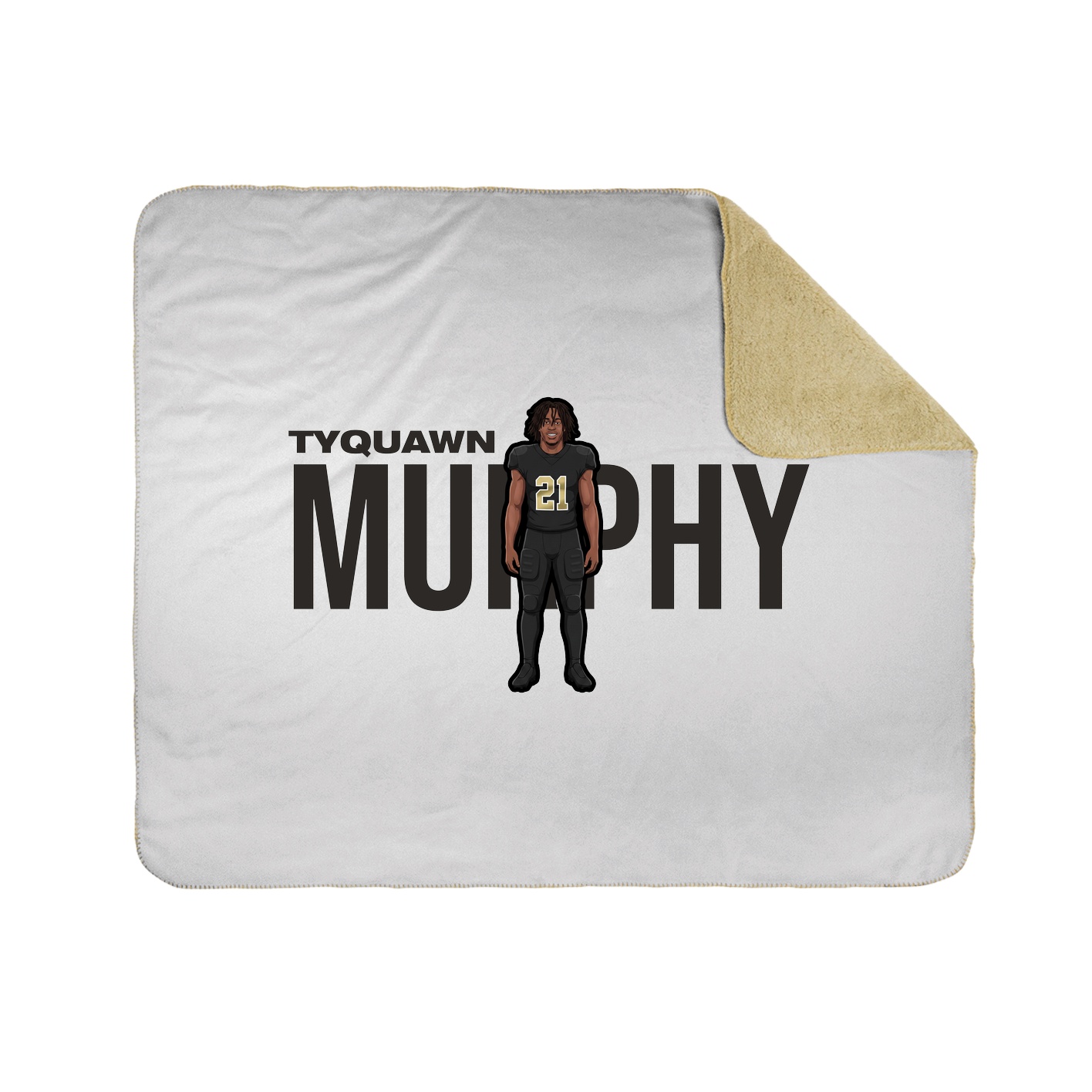 Throw Blanket — Player Name in White