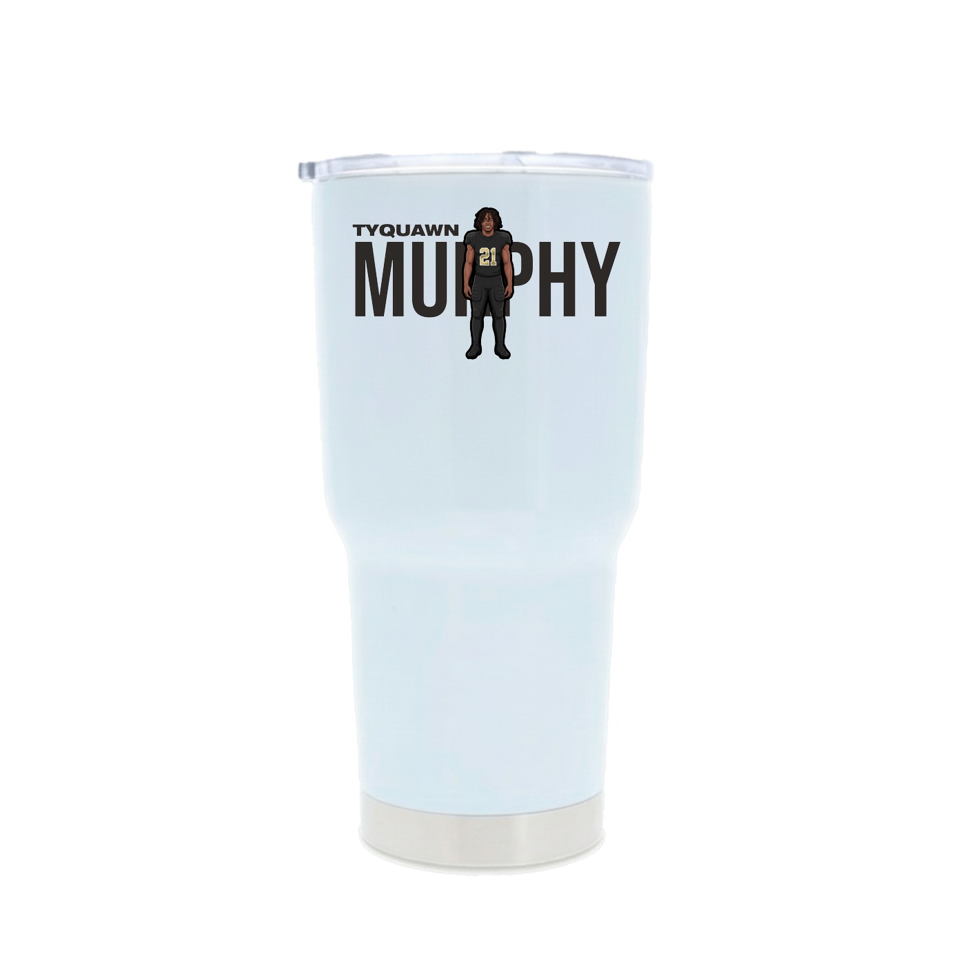 30oz Stainless Steel Tumbler — Player Name in White