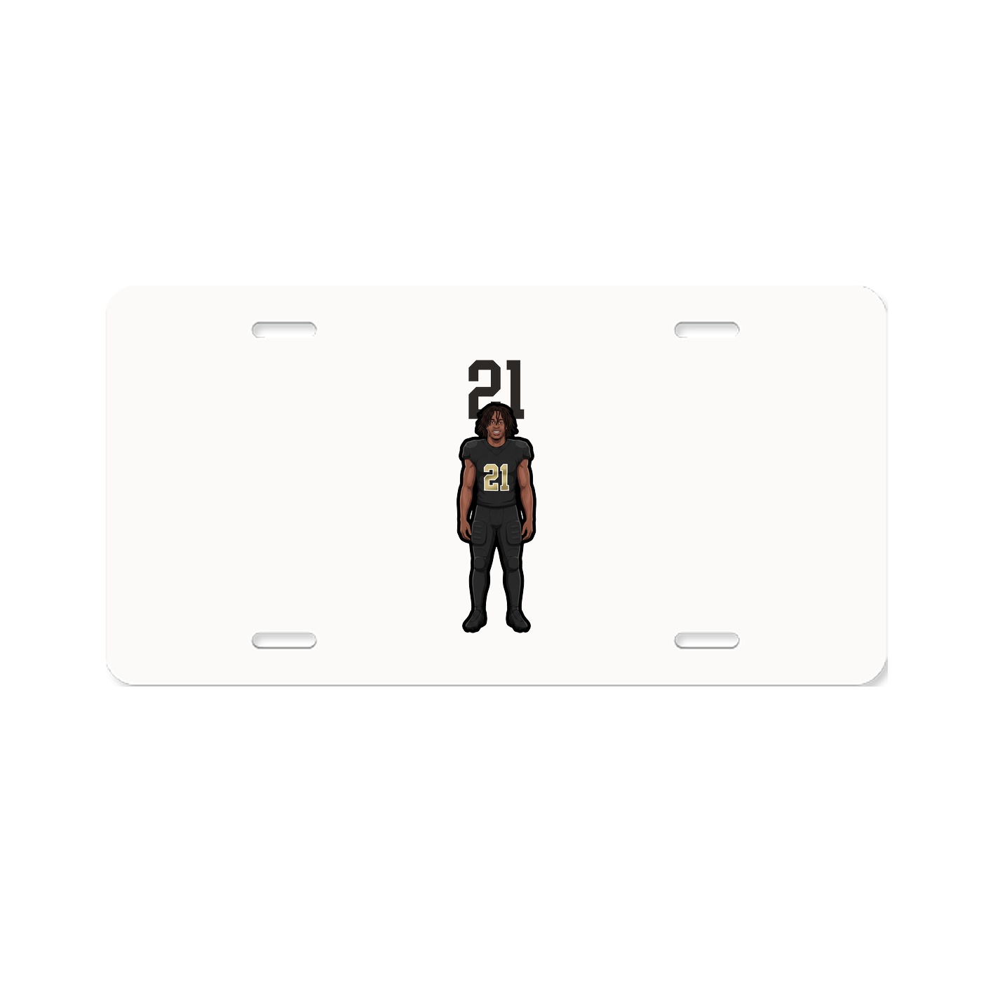 License Plate — Number Top in Classic