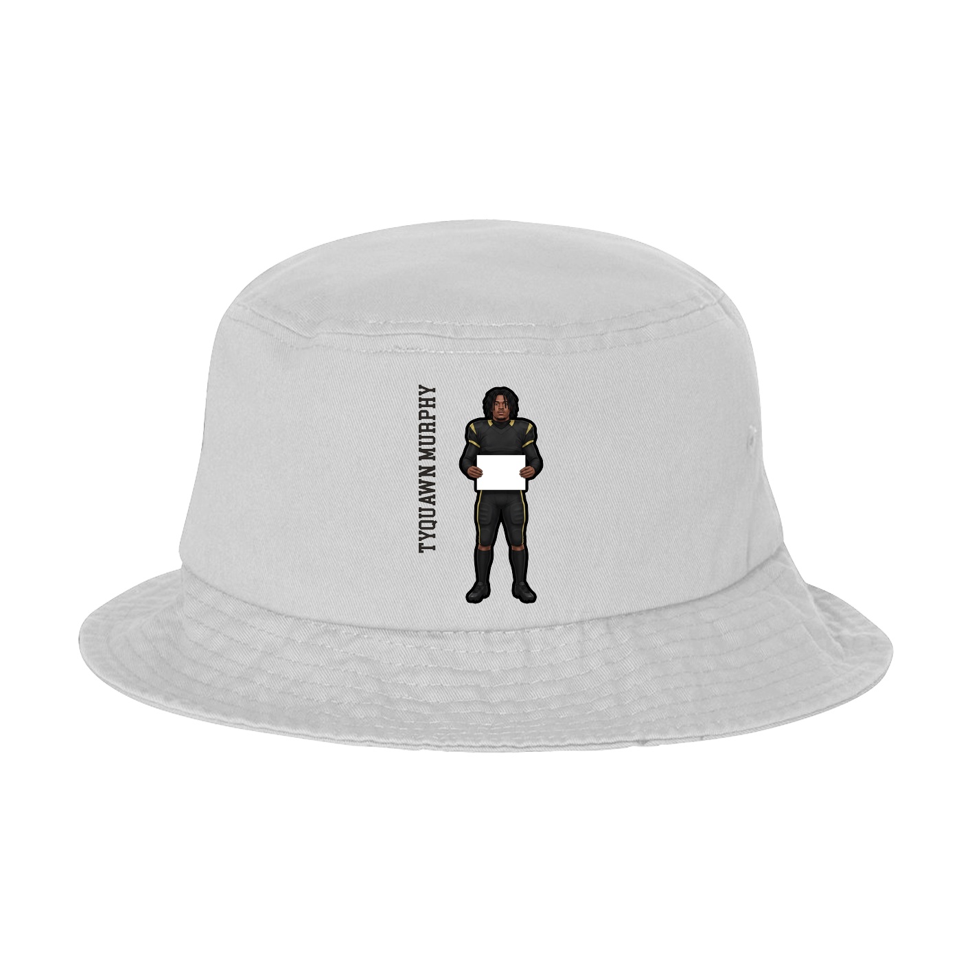 Bucket Cap — Name Vertical in White