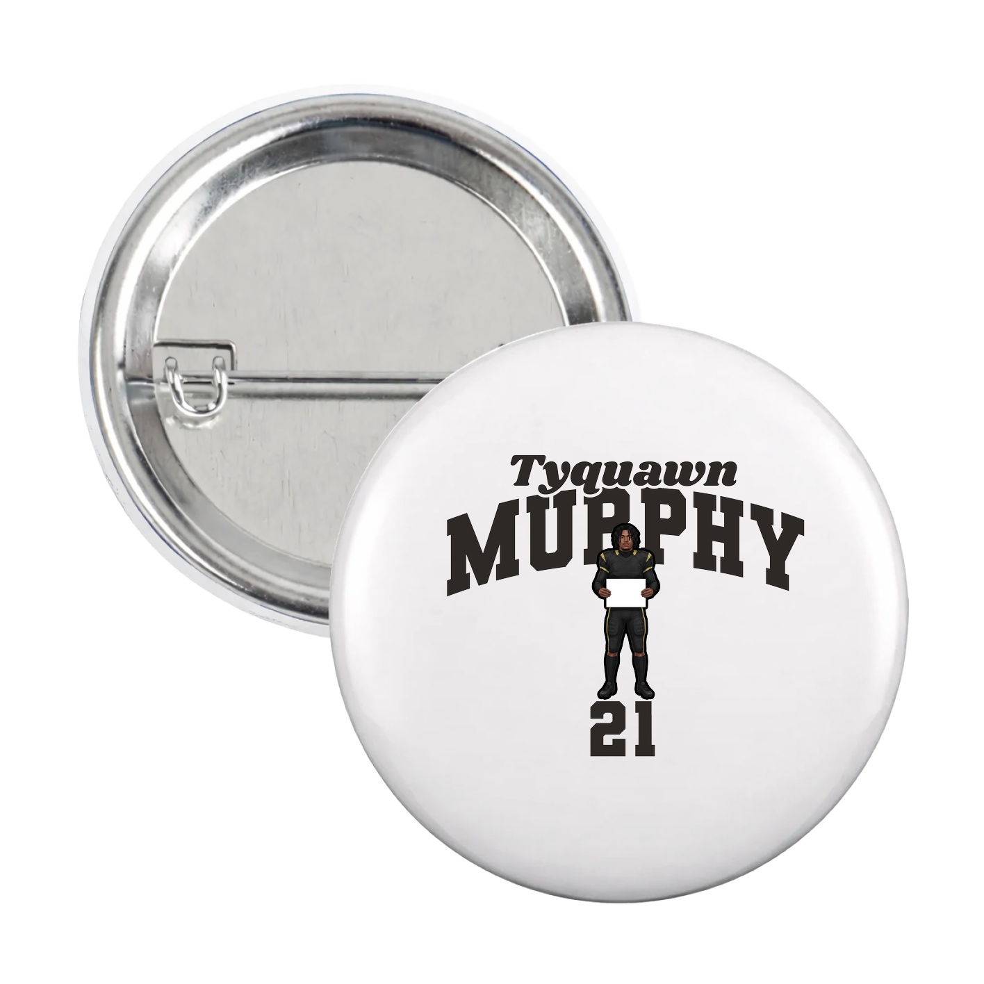 Game Day Button — Signature Arch in White