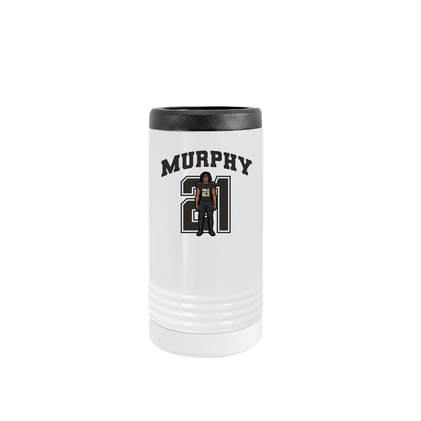 Slim Beverage Holder — Number in White