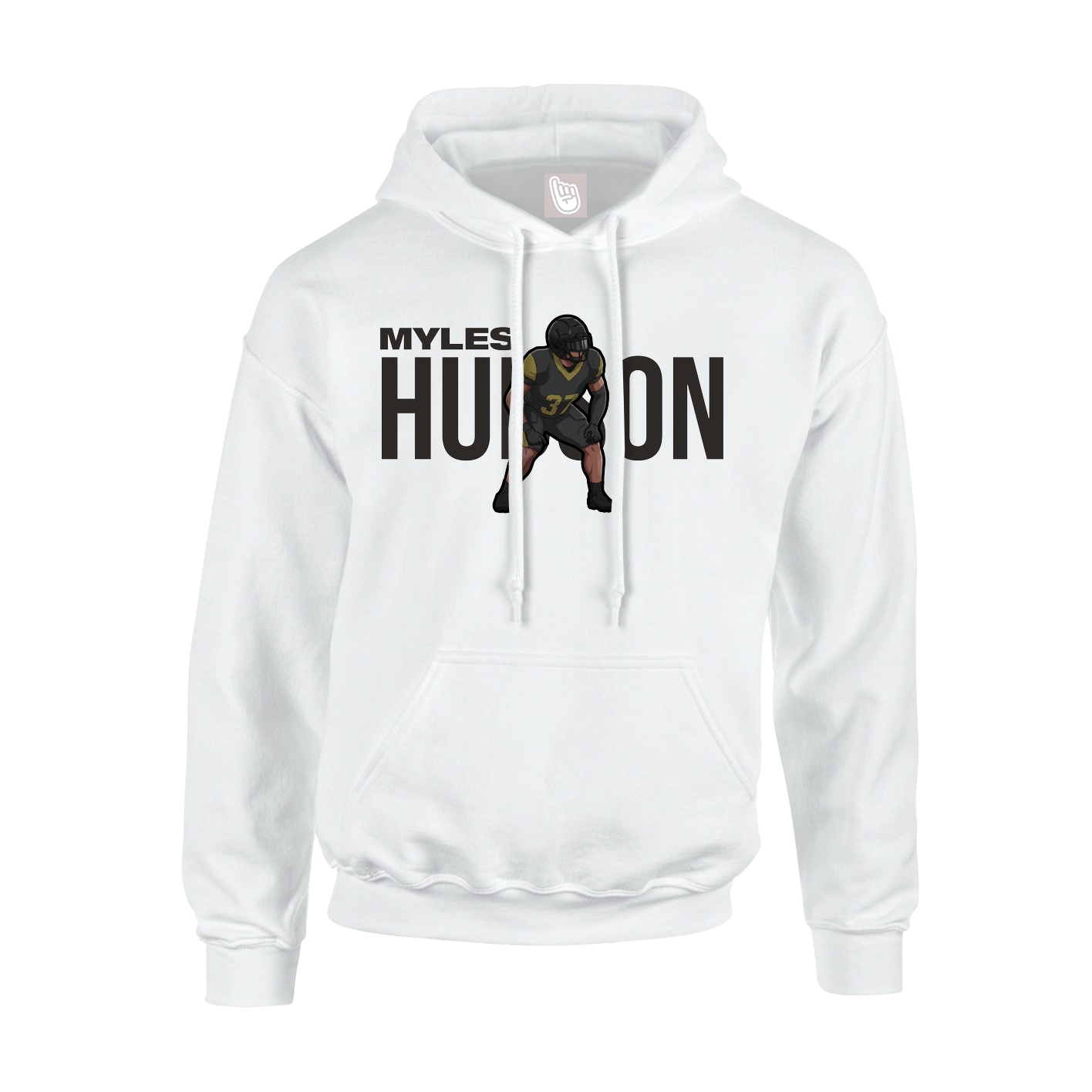 Youth Hoodie — Player Name in White