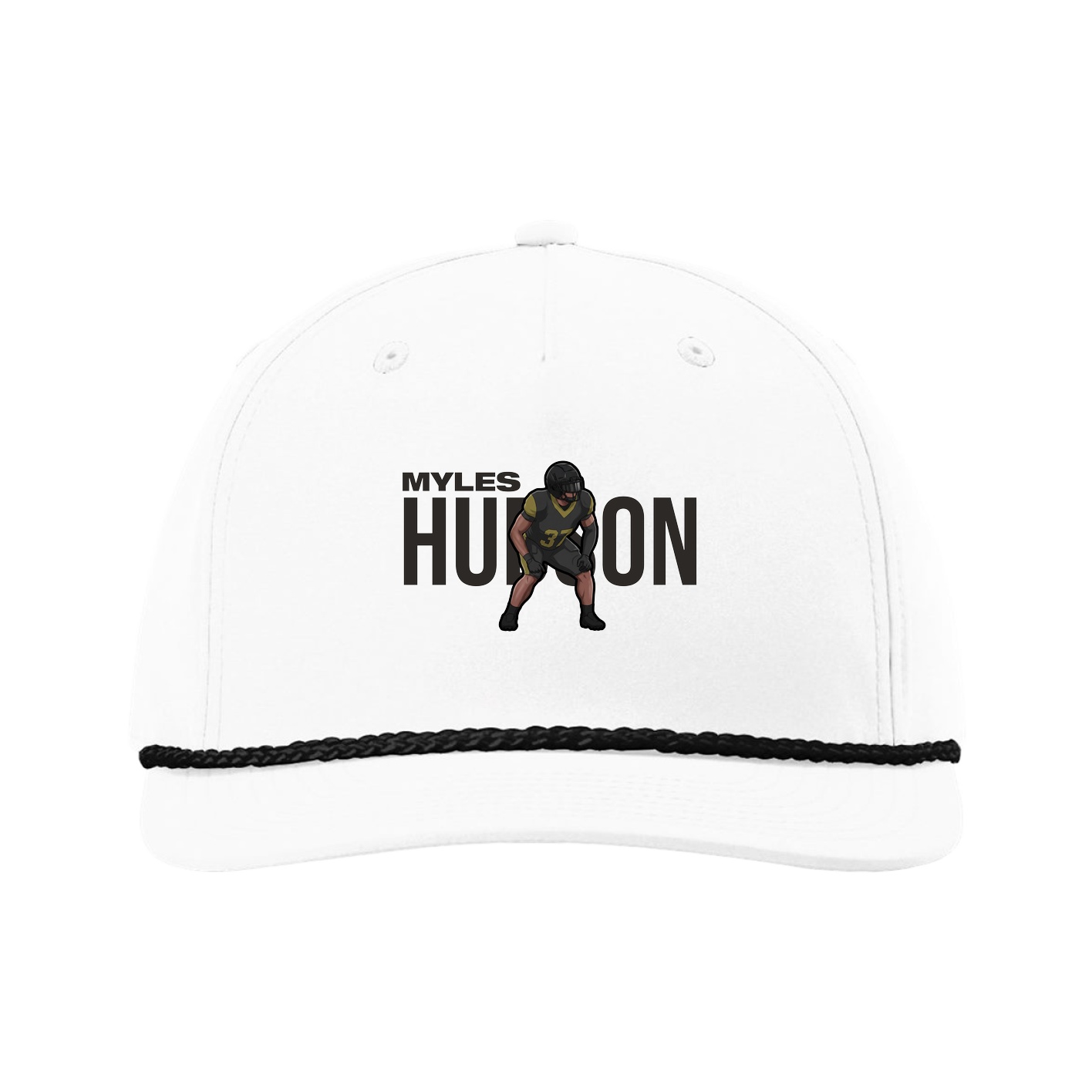 Five-Panel Classic Rope Cap — Player Name in White