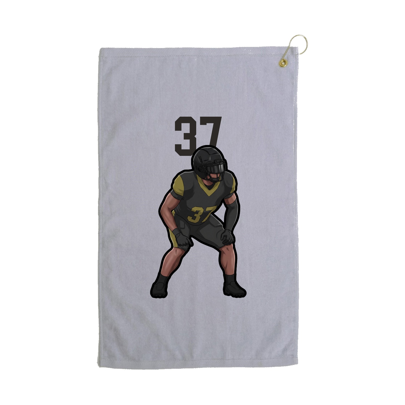 Golf Towel — Number Top in Grey