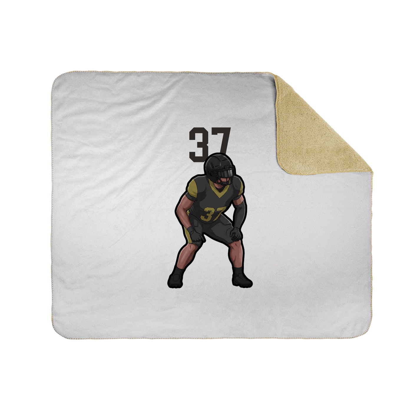 Throw Blanket — Number Top in White