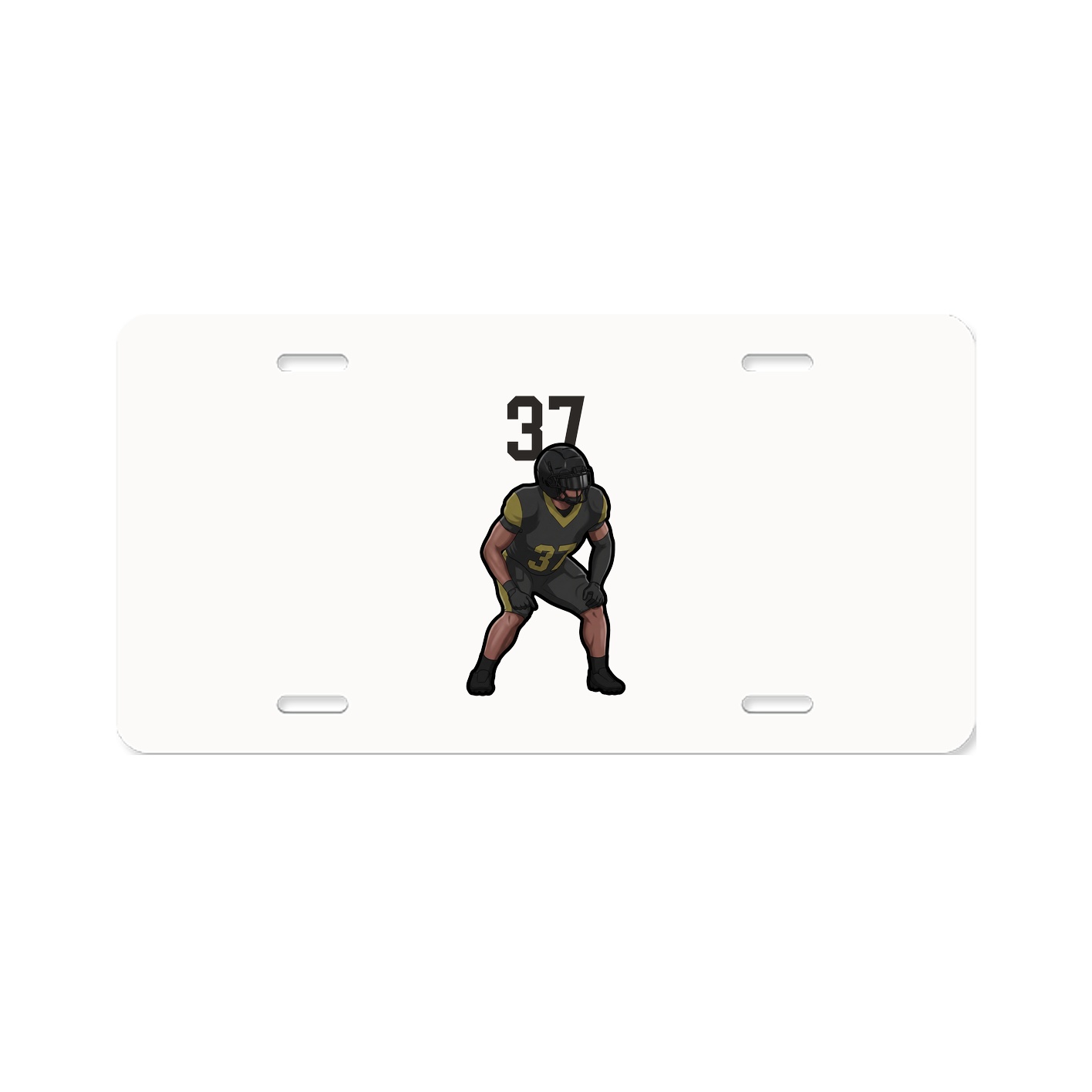 License Plate — Number Top in Classic