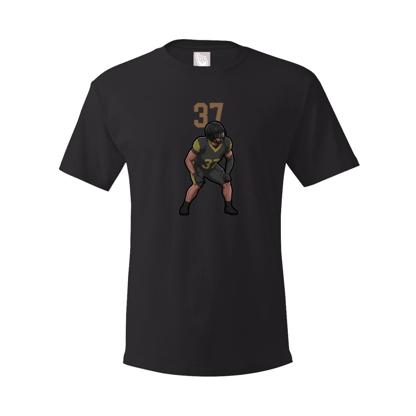Youth Tee — Number Top in Black