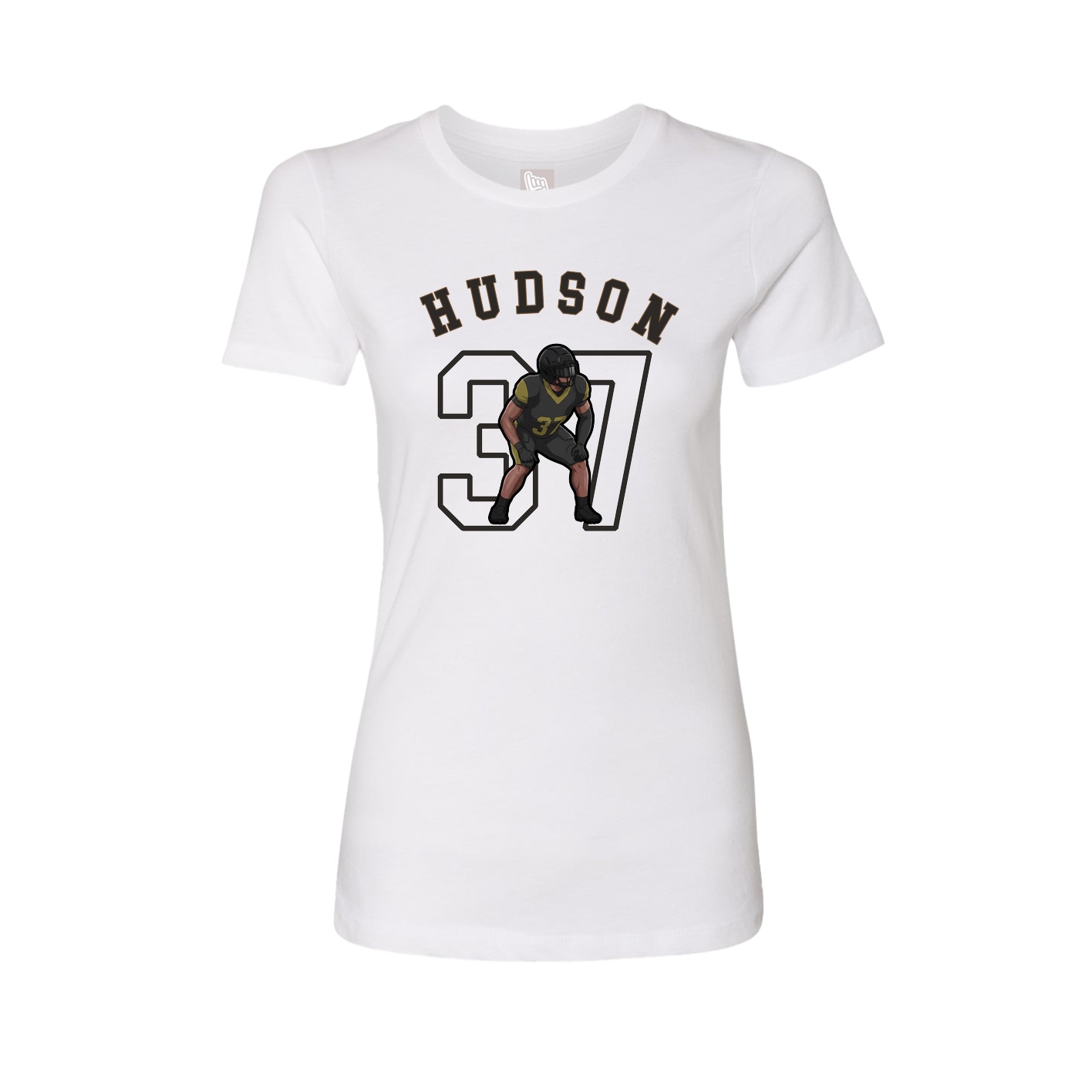 Fitted Women's Tee — Shirsey Arch in White