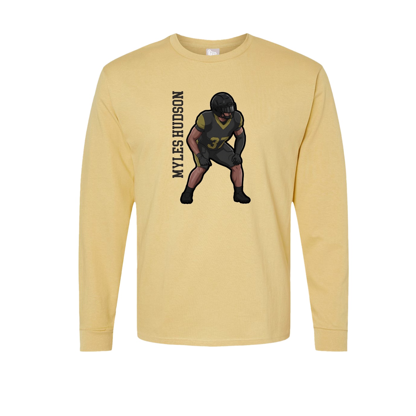 Long Sleeve Tee — Name Vertical in Vegas Gold