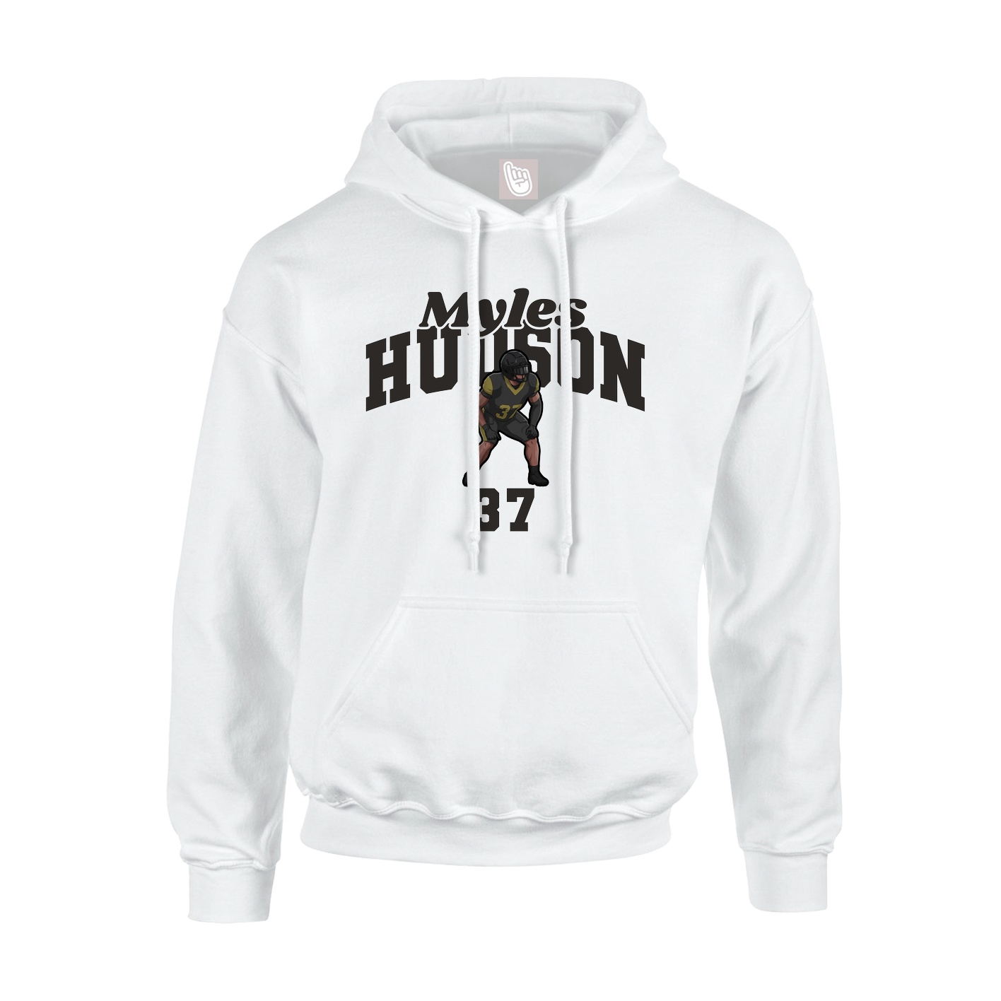 Hoodie — Signature Arch in White